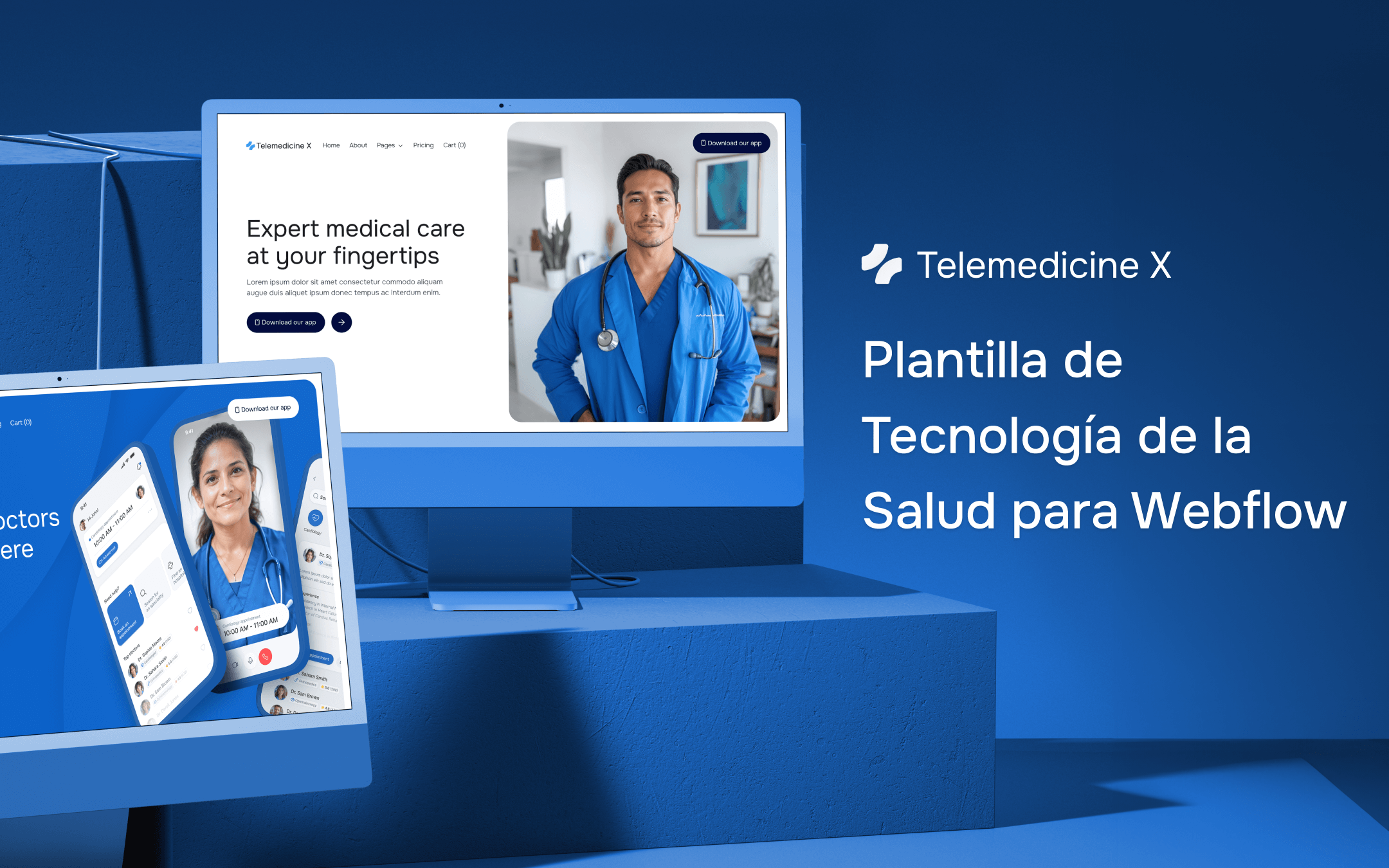 Plantilla de Tecnología de la Salud para Webflow