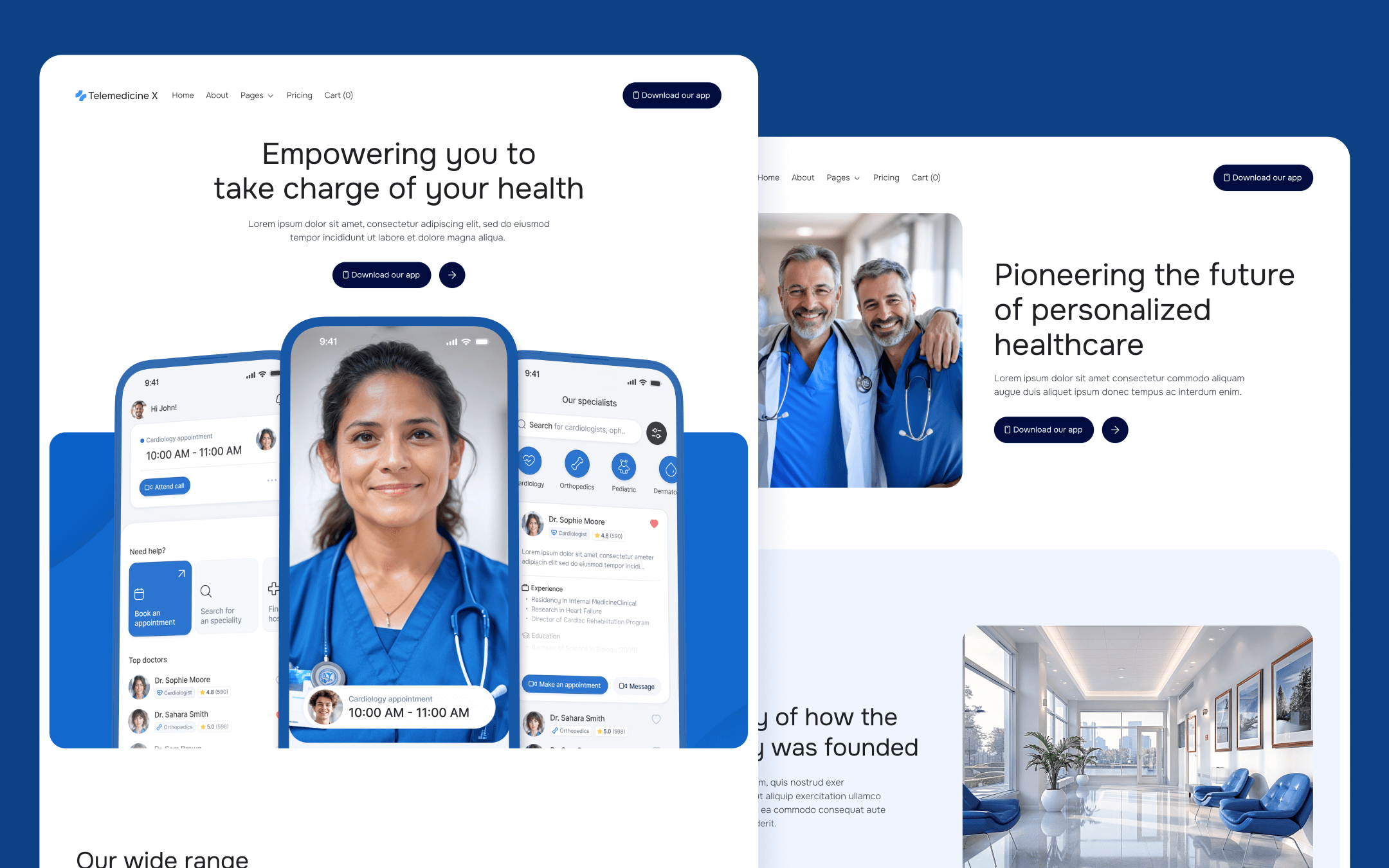 Telemedicine X Template para Webflow