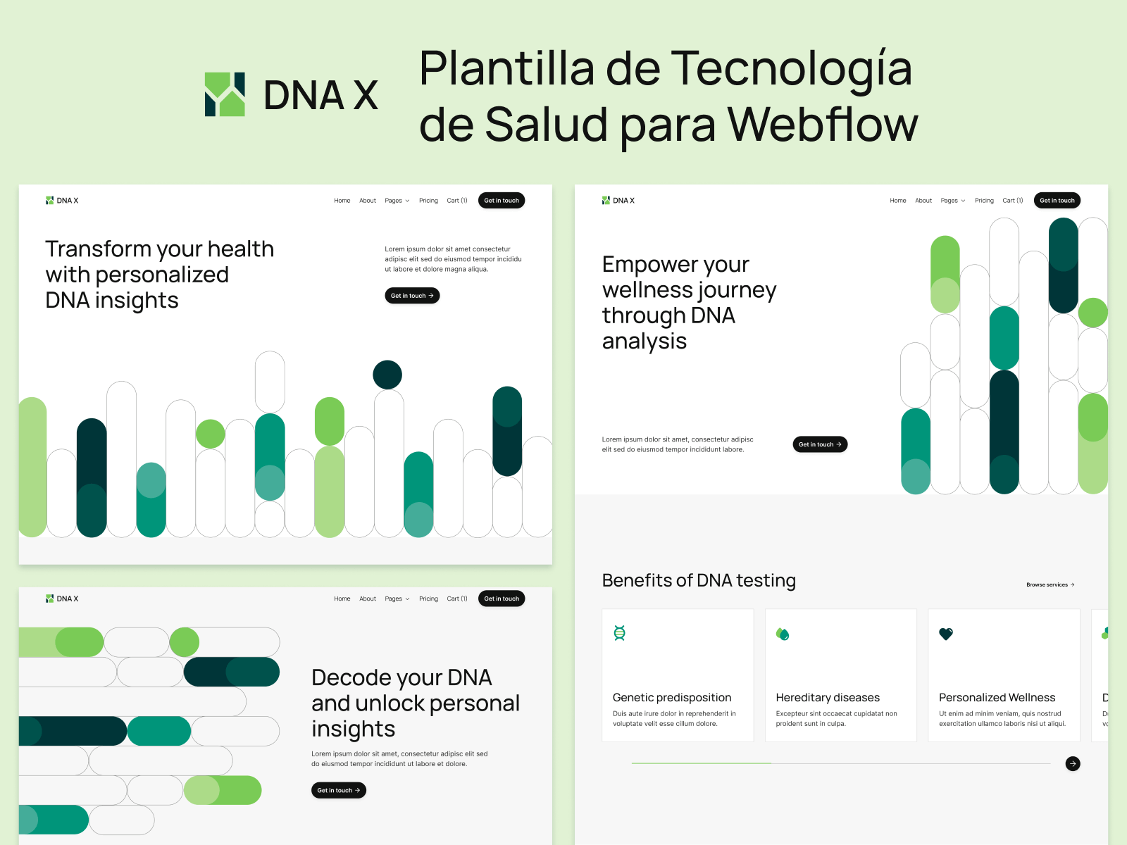 Plantilla de Tecnología de Salud para Webflow