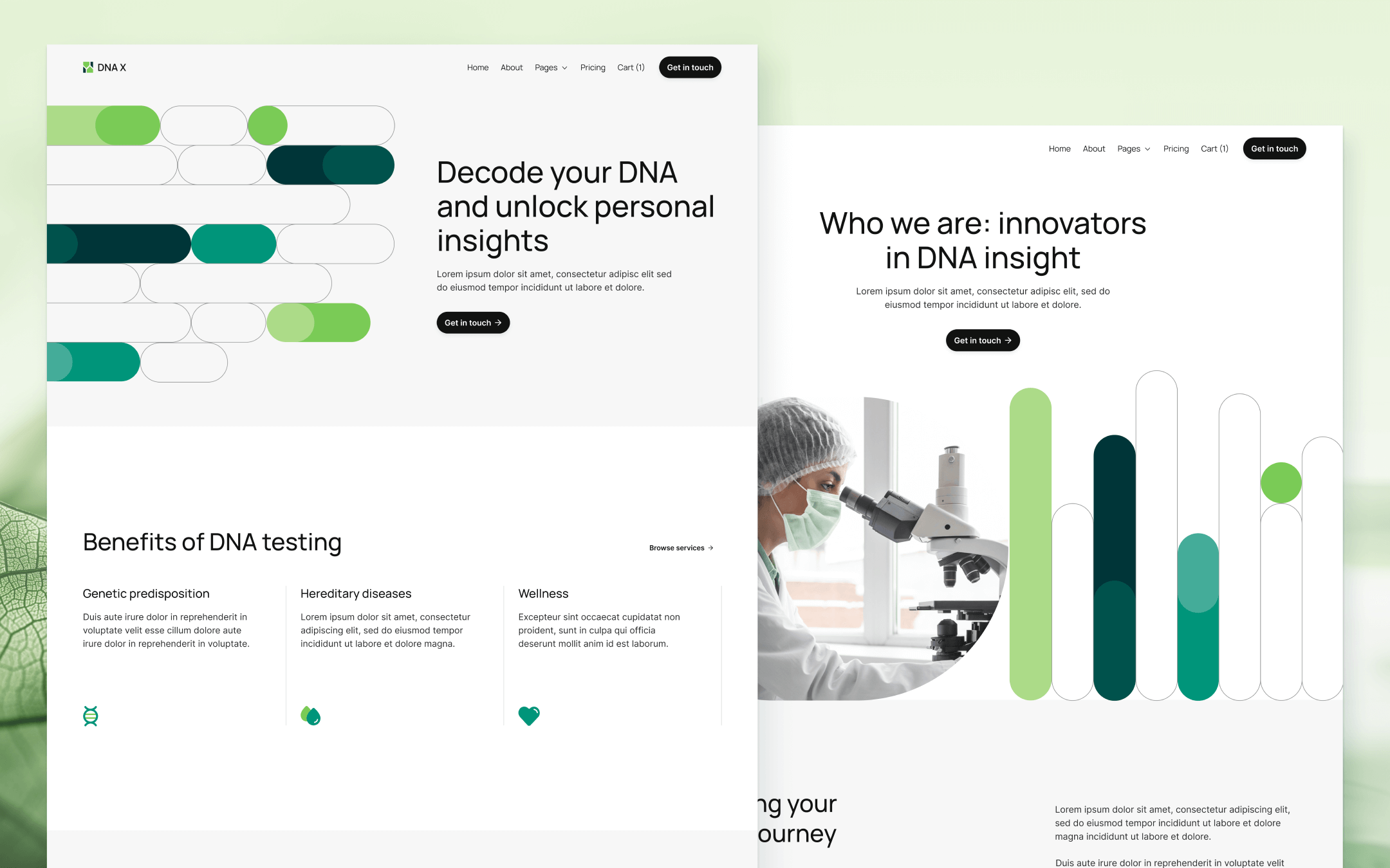 DNA X Template para Webflow