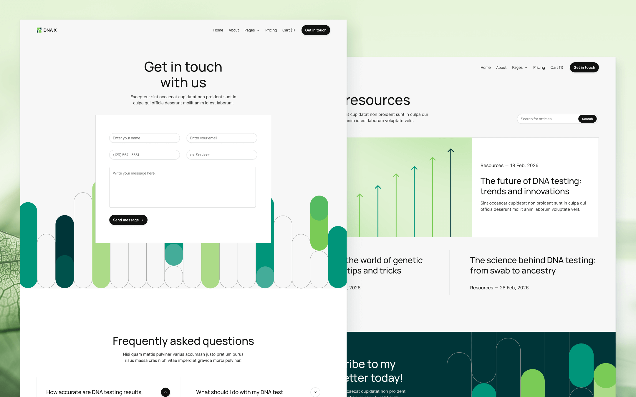 DNA X Template para Webflow