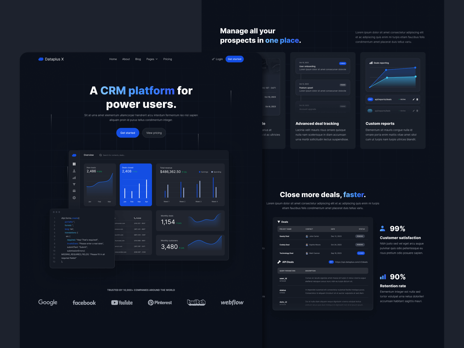Plantilla de Tecnología Modo Oscuro para Webflow