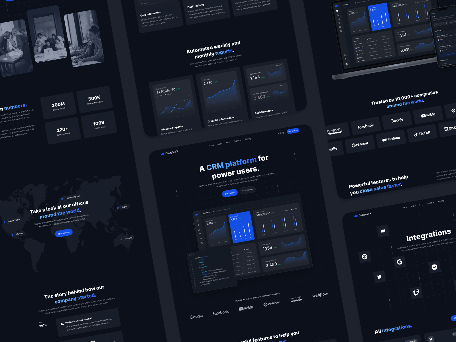 Plantilla para Webflow de Tecnología Modo Oscuro
