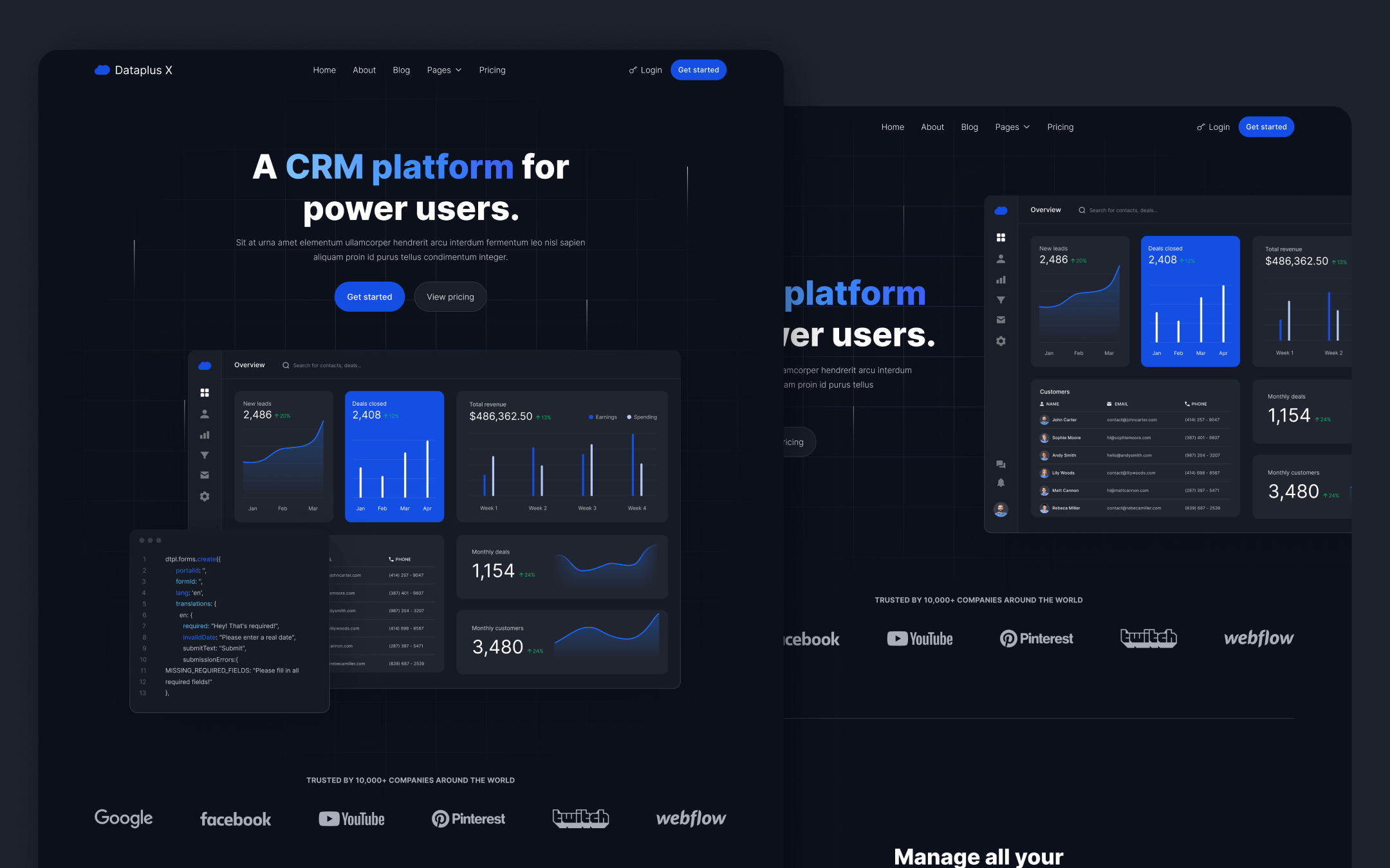 Plantilla de Tecnología Modo Oscuro para Webflow