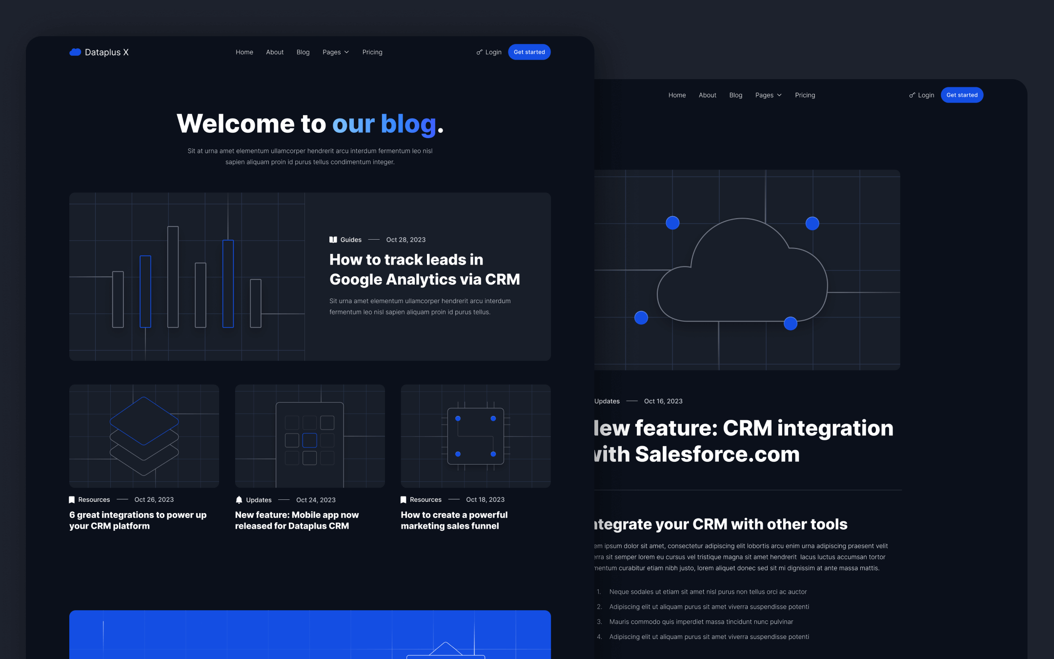 Dataplus X Template para Webflow
