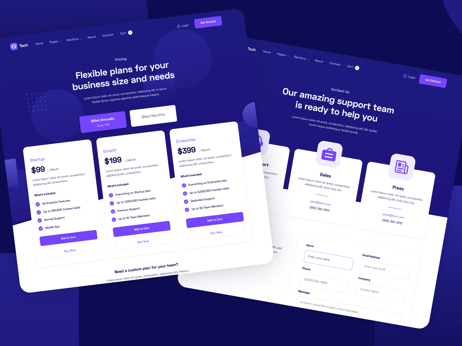Plantilla para Webflow de Tecnología