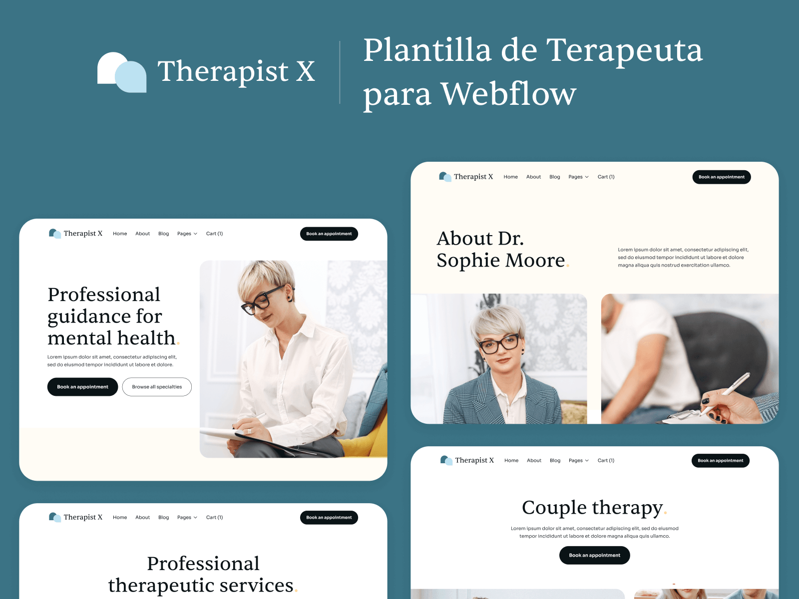 Plantilla de Terapeuta para Webflow