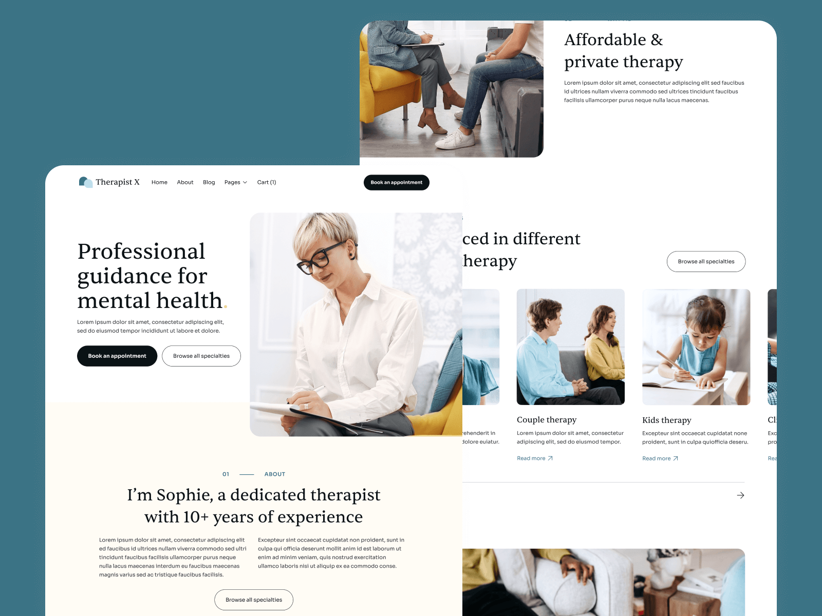 Template de Psicoterapia para Webflow