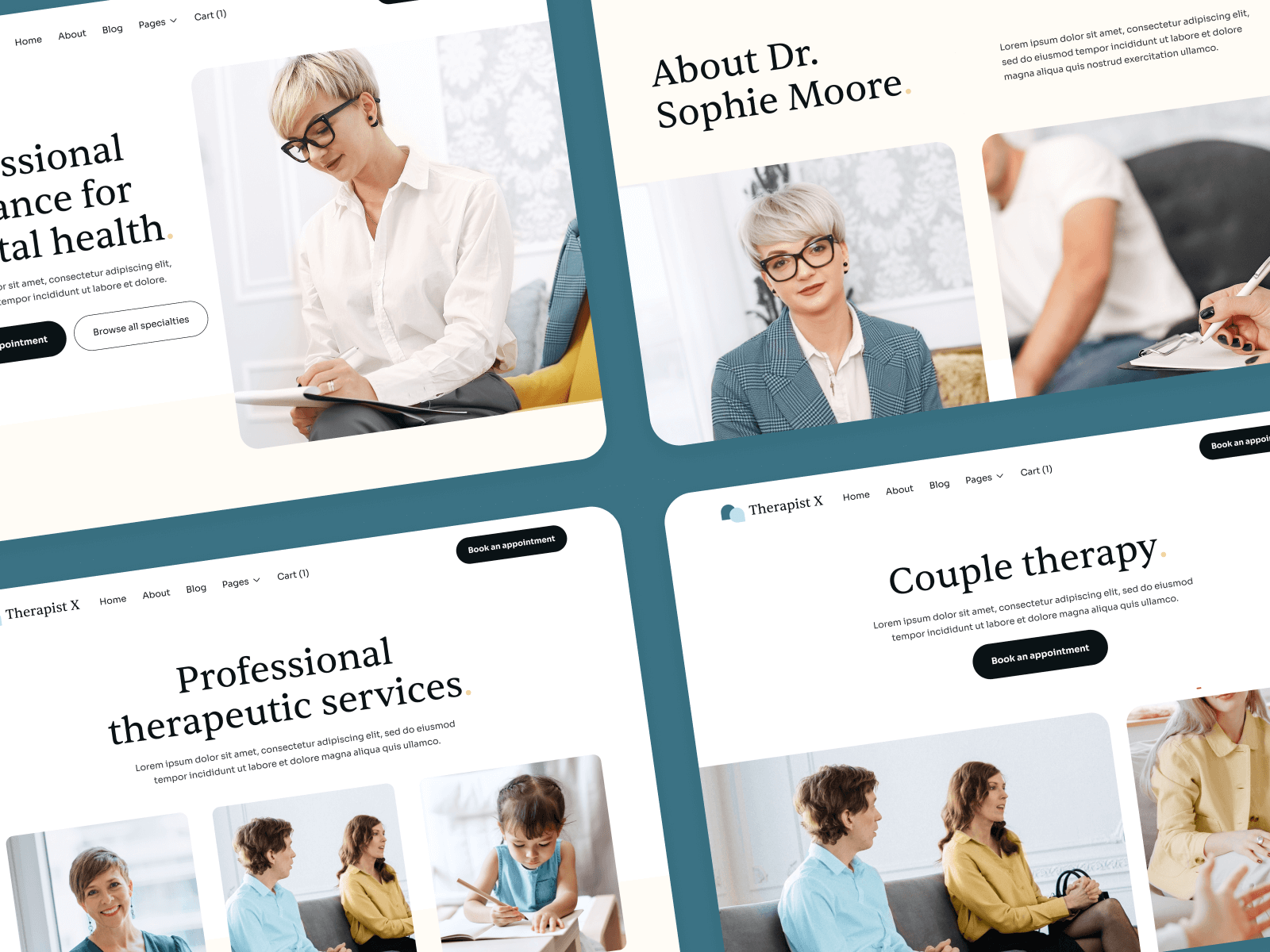 Plantilla para Webflow de Terapeuta