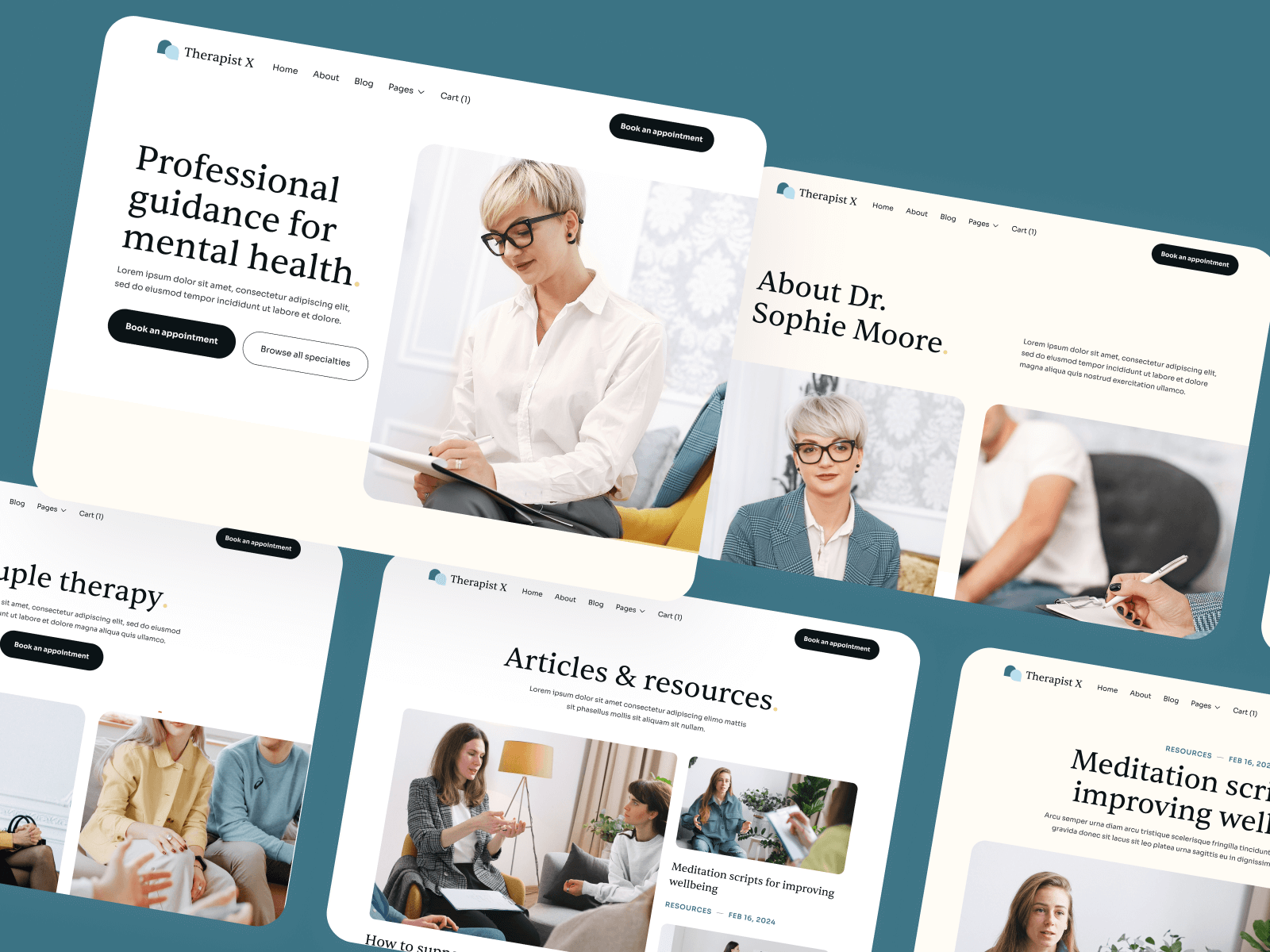 Plantilla de Psicoterapia para Sitio Web en Webflow