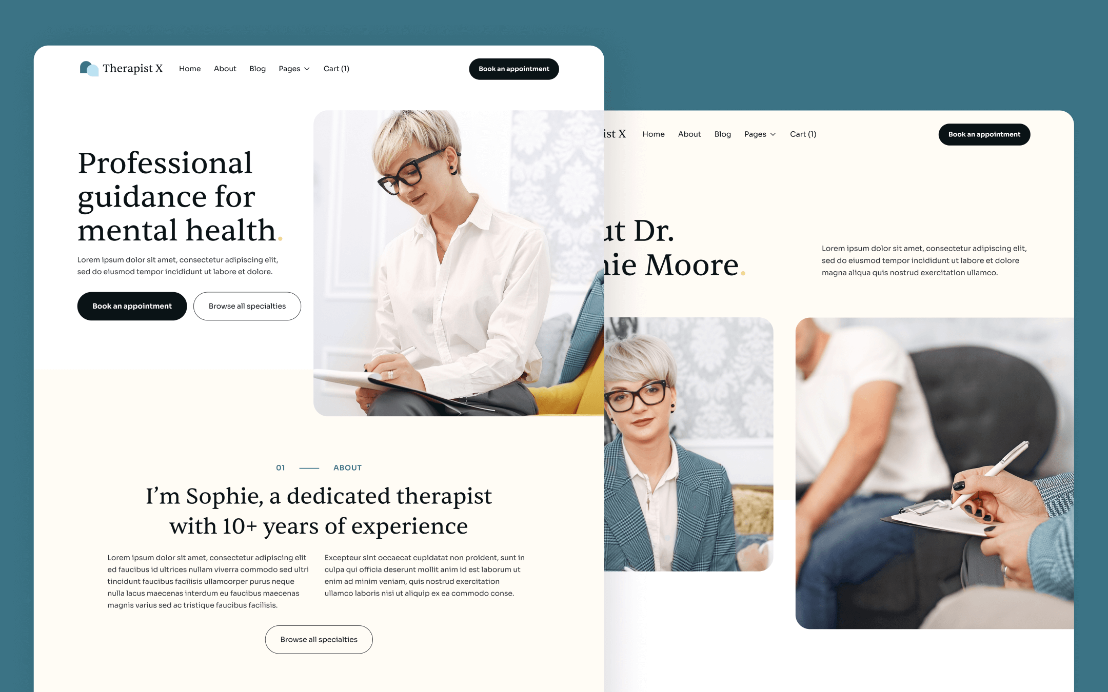 Therapy X Template para Webflow
