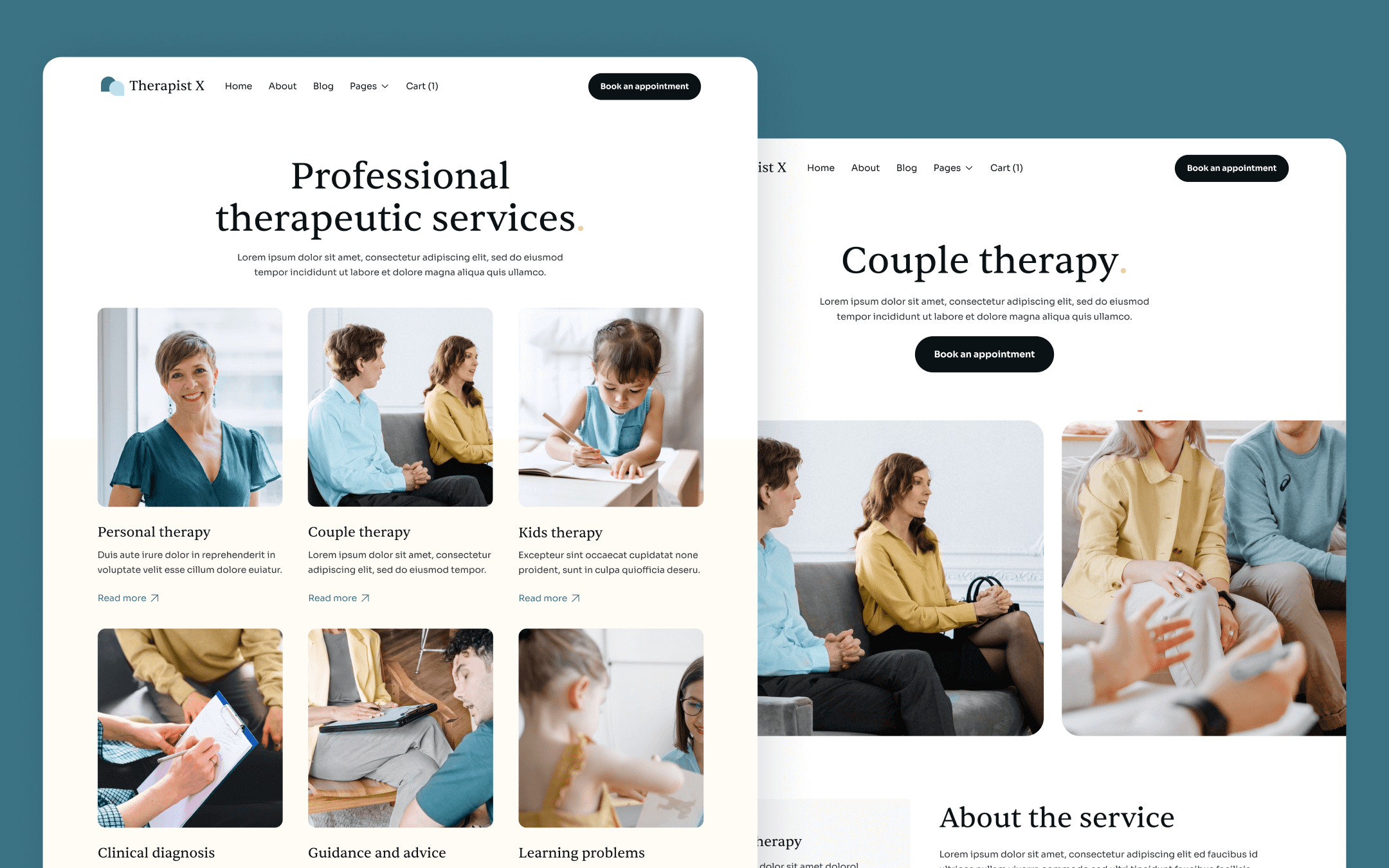 Therapy X Template para Webflow
