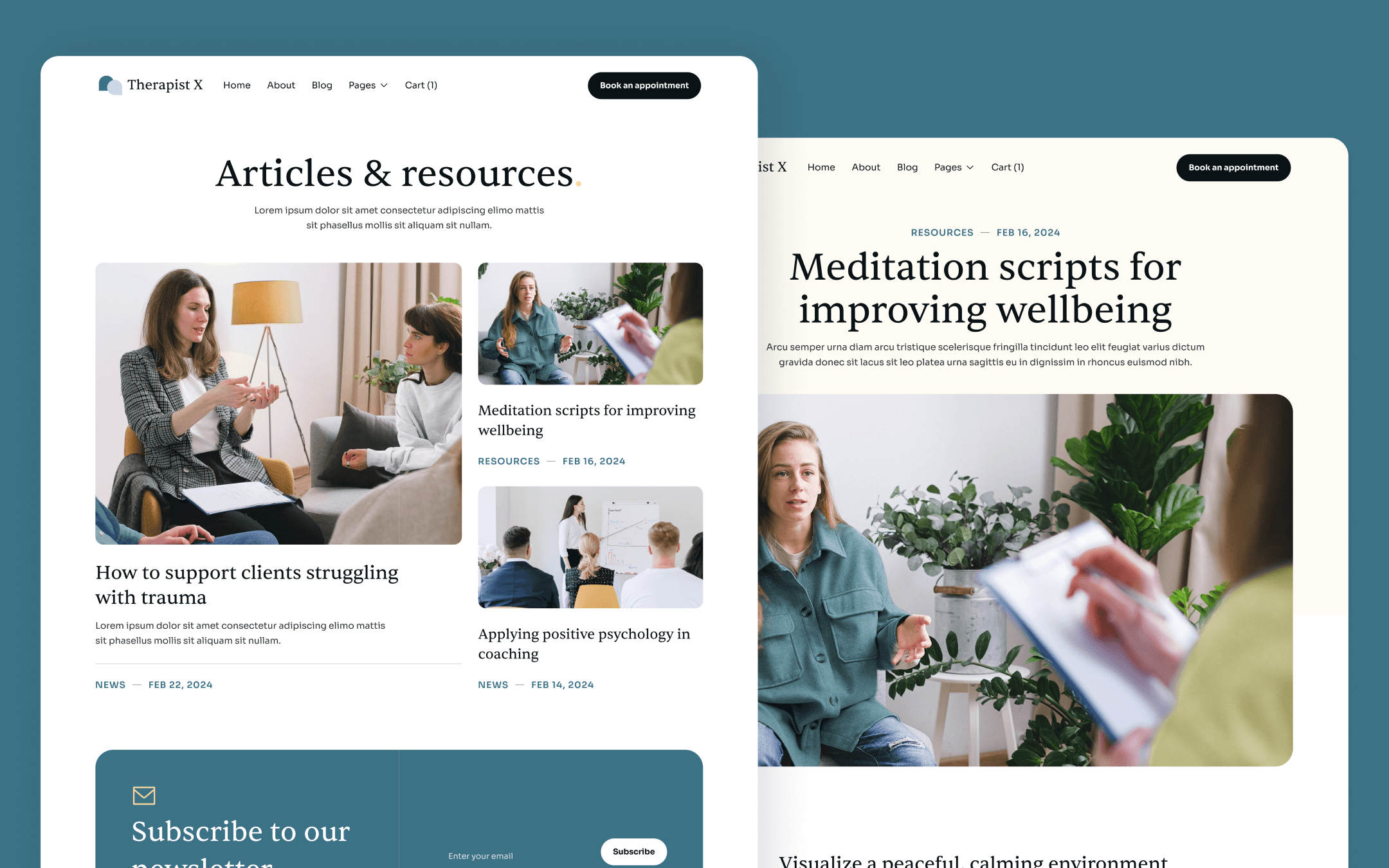 Therapy X Template para Webflow