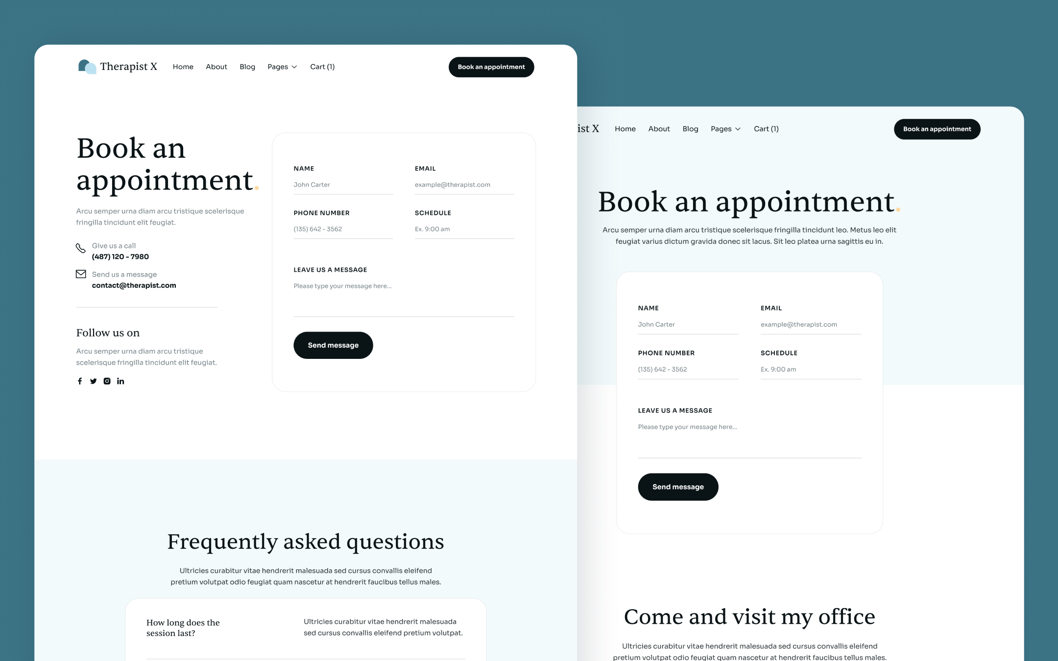 Therapy X Template para Webflow