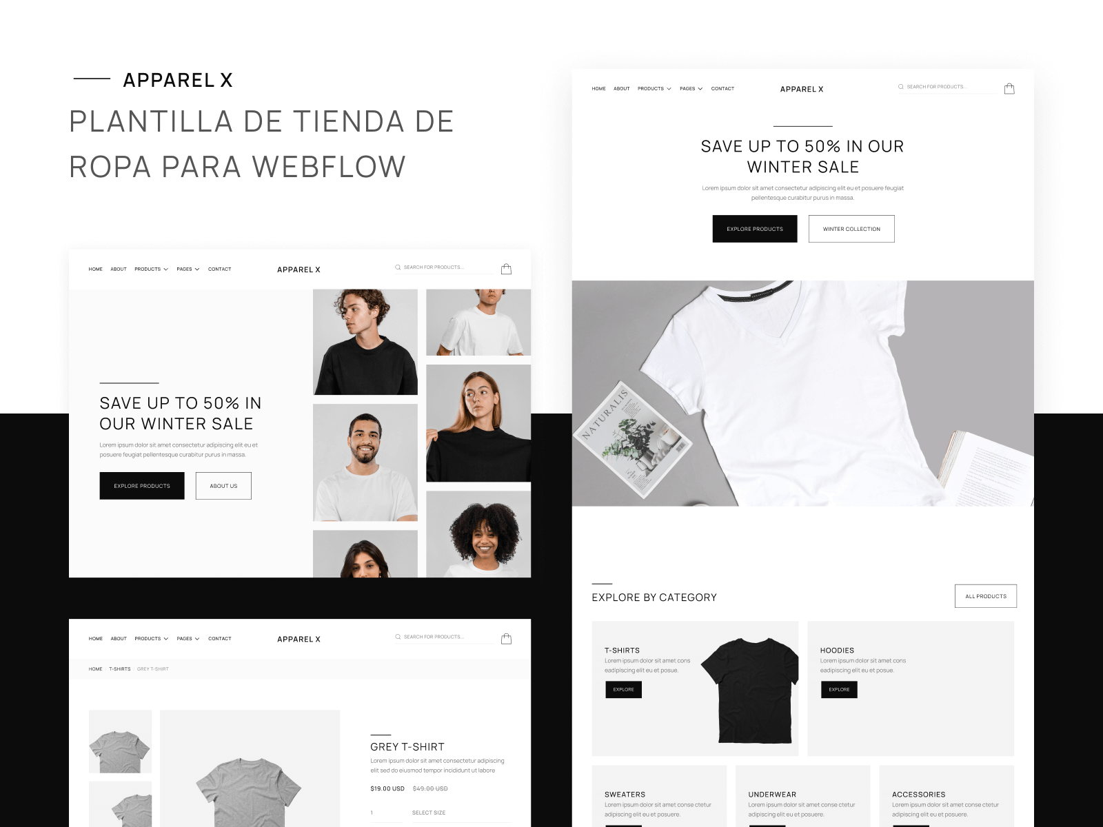 Plantilla de Tienda de Ropa para Webflow