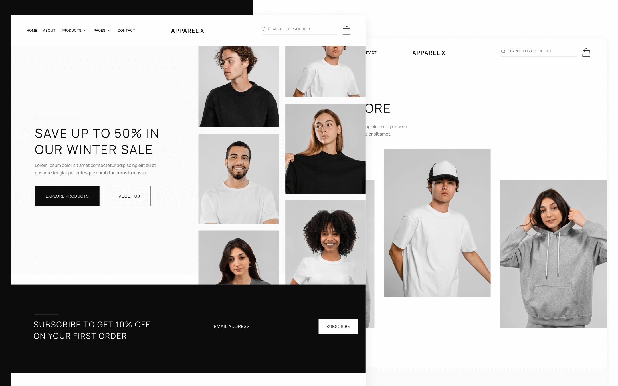 Apparel X Template para Webflow