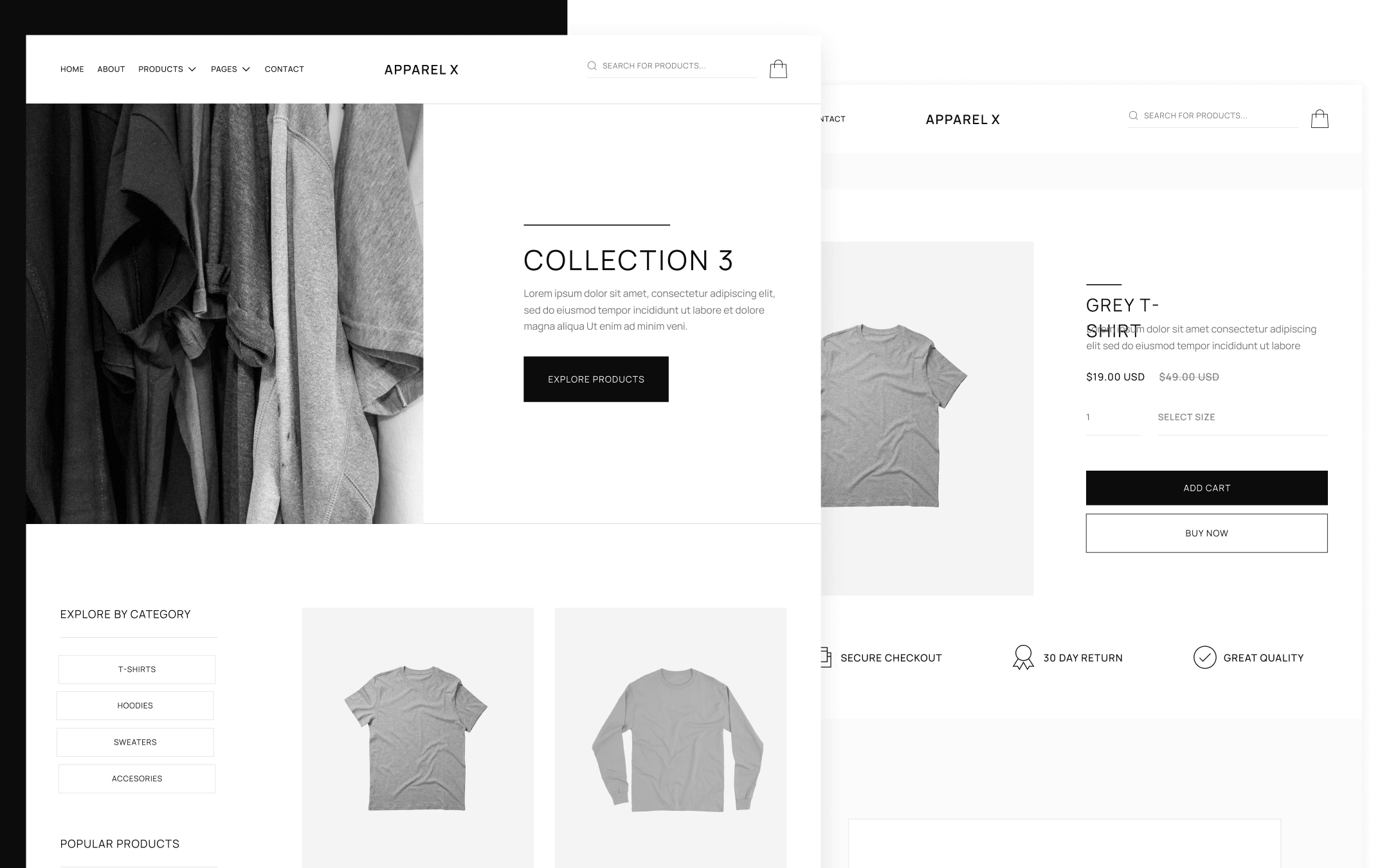 Apparel X Template para Webflow