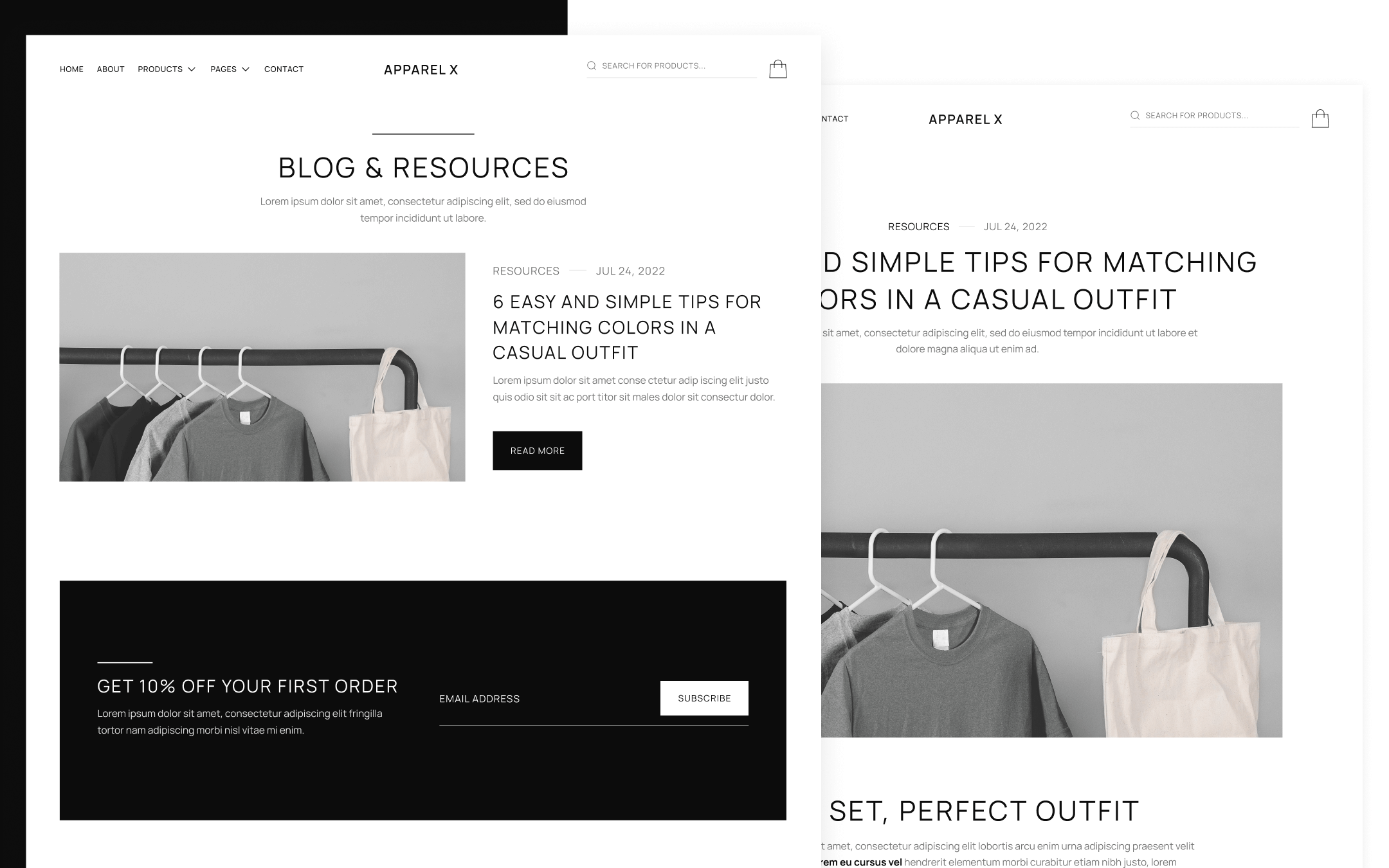 Apparel X Template para Webflow