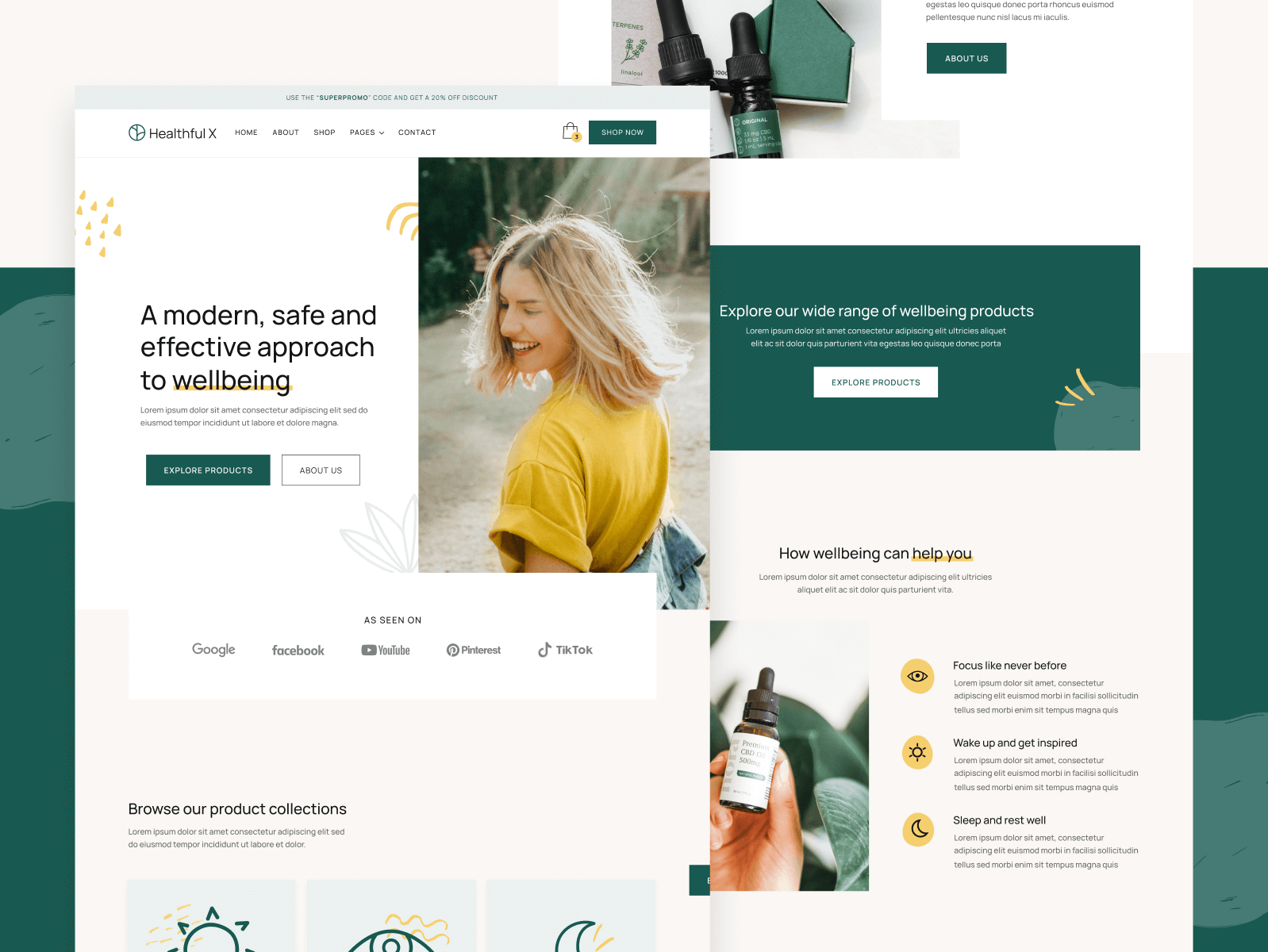 Plantilla de Tienda de Salud para Webflow