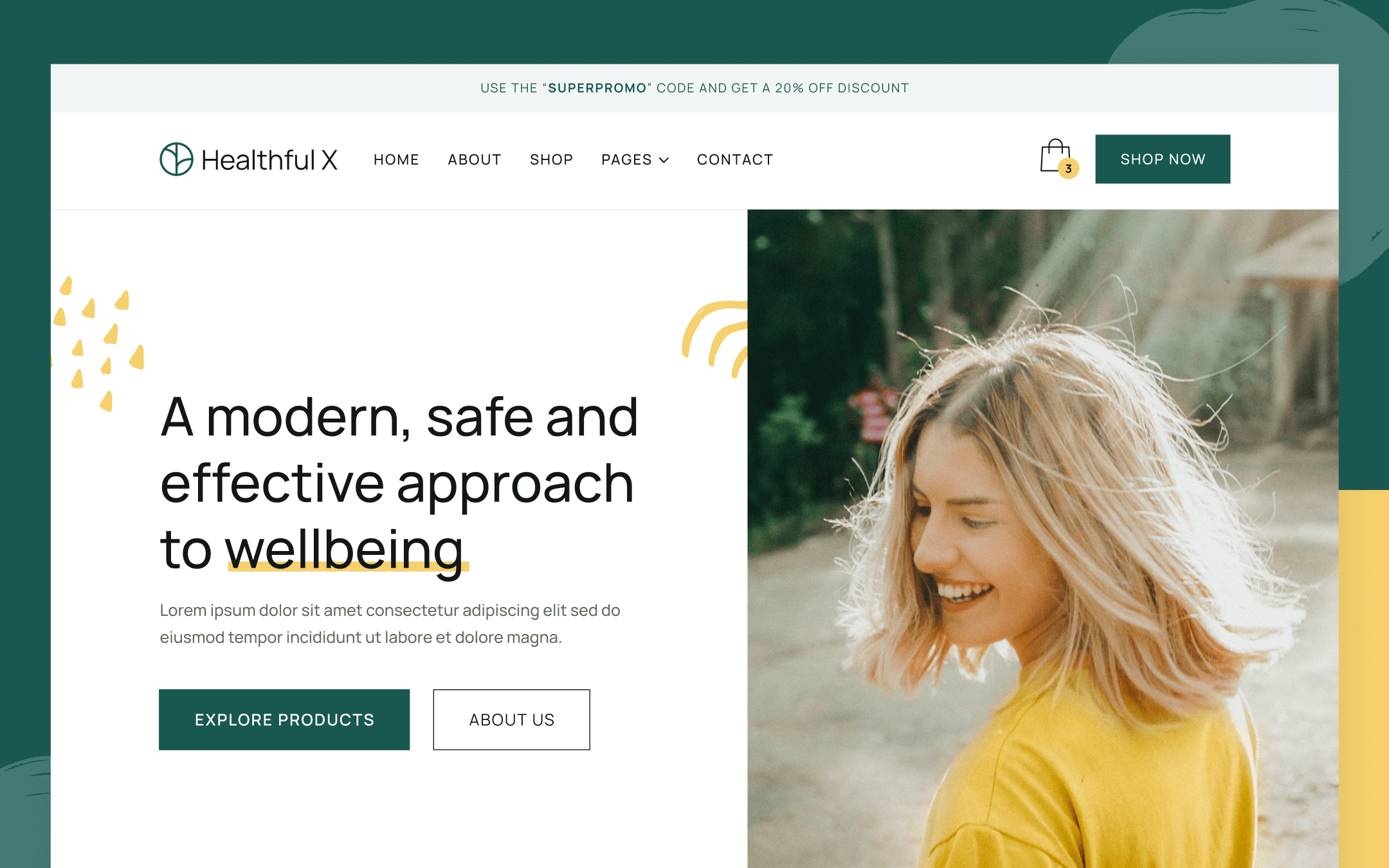 Plantilla de Tienda de Salud para Webflow