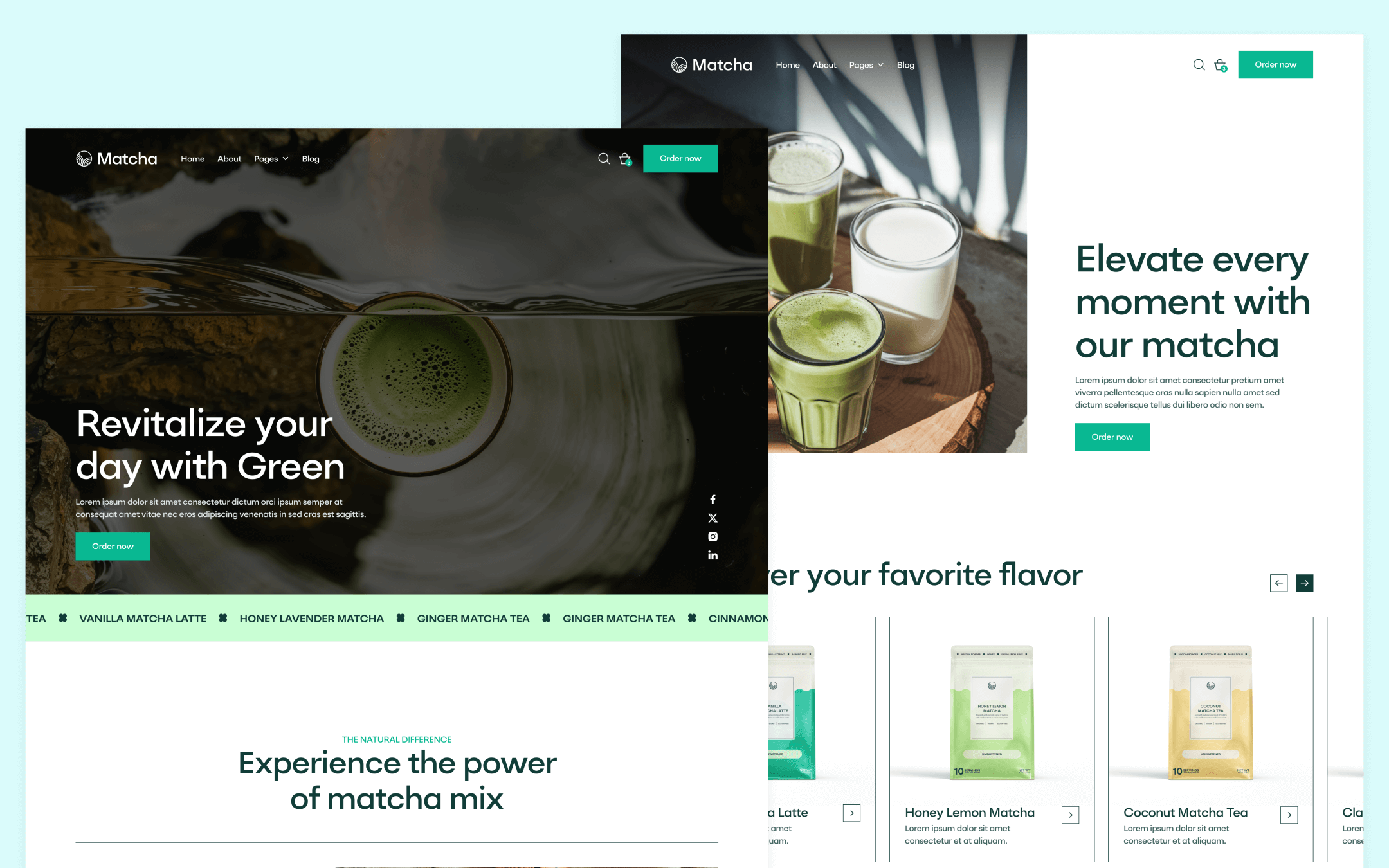 Matcha Template para Webflow