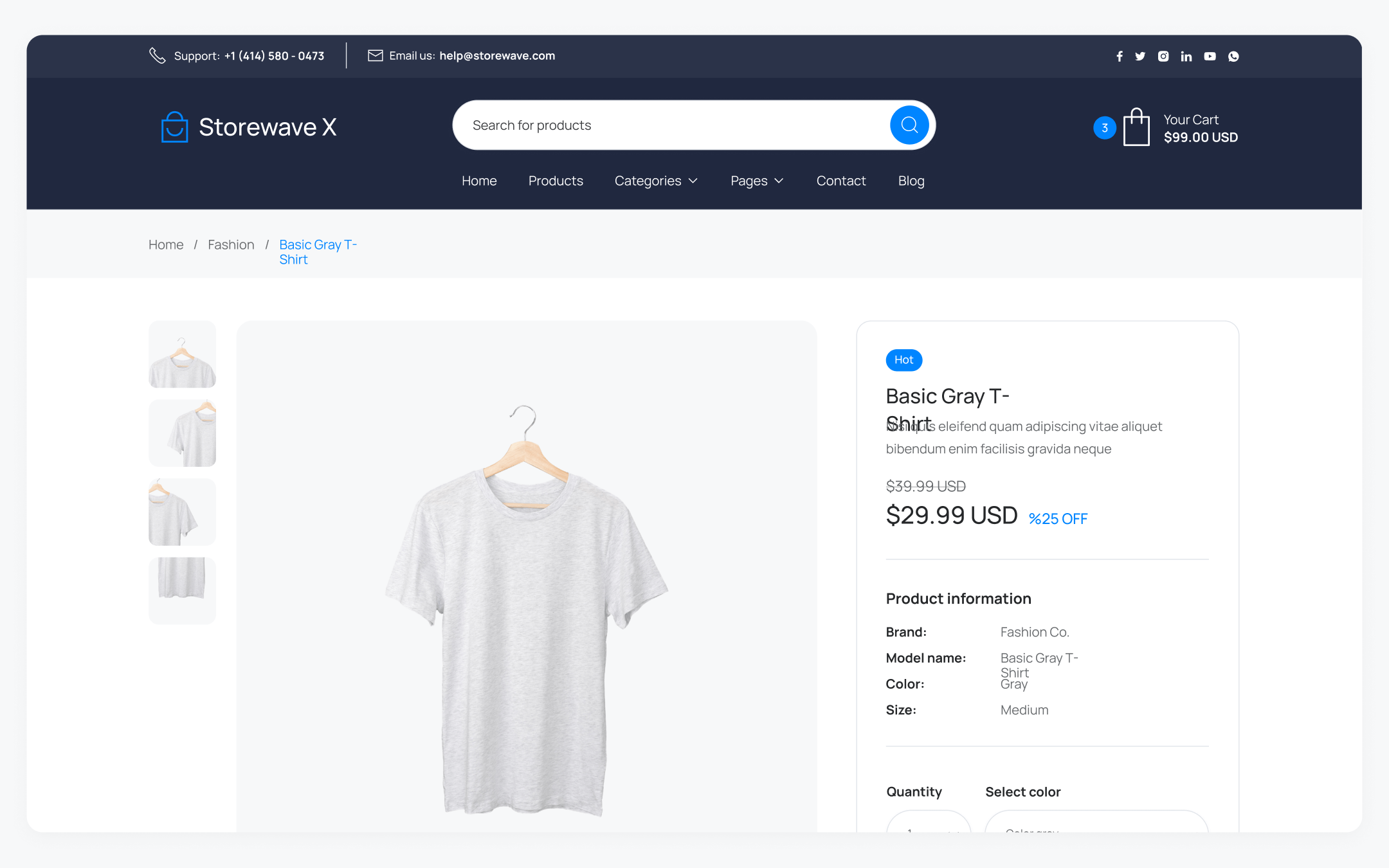 Storewave X Template para Webflow