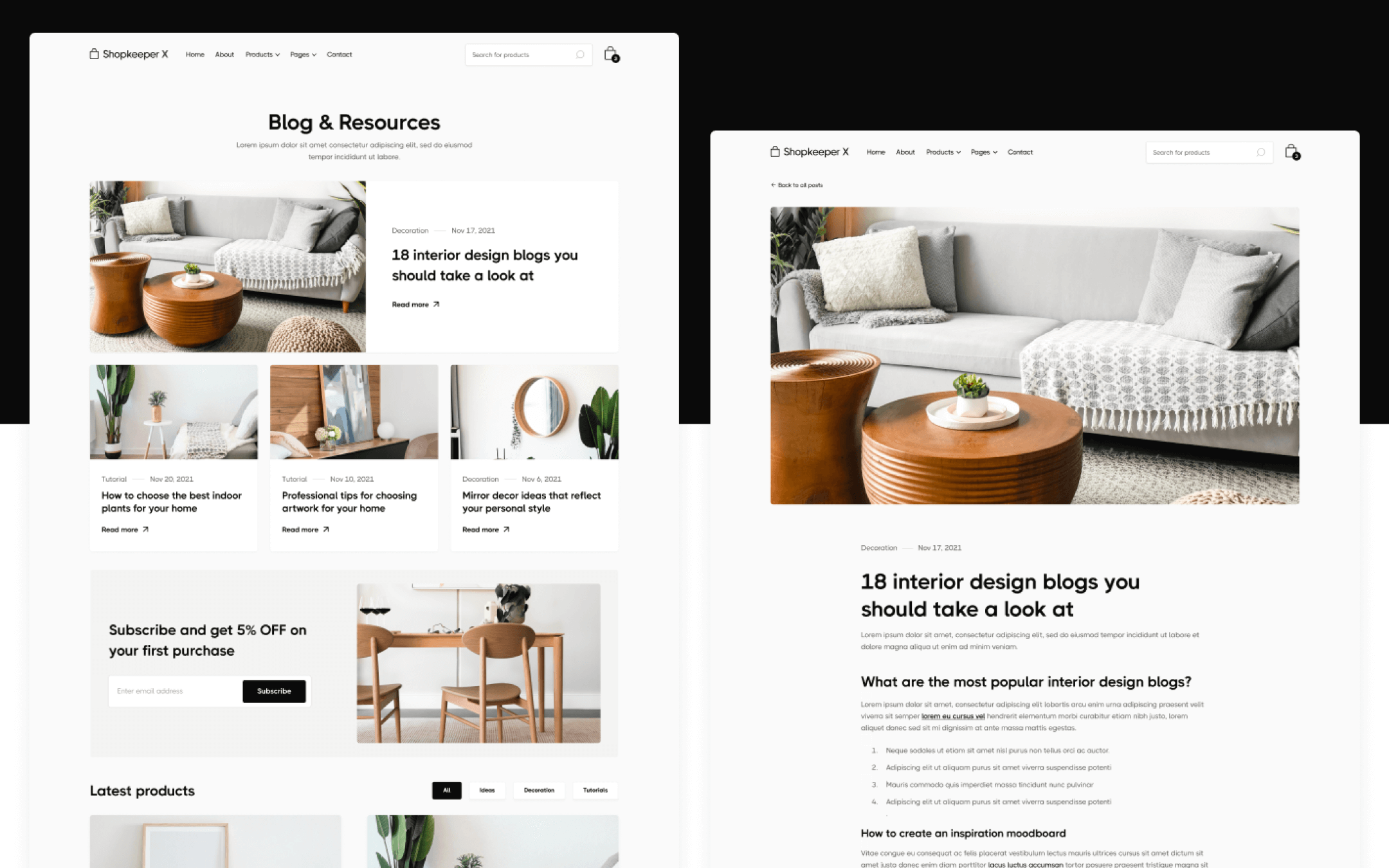 Shopkeeper X Template para Webflow