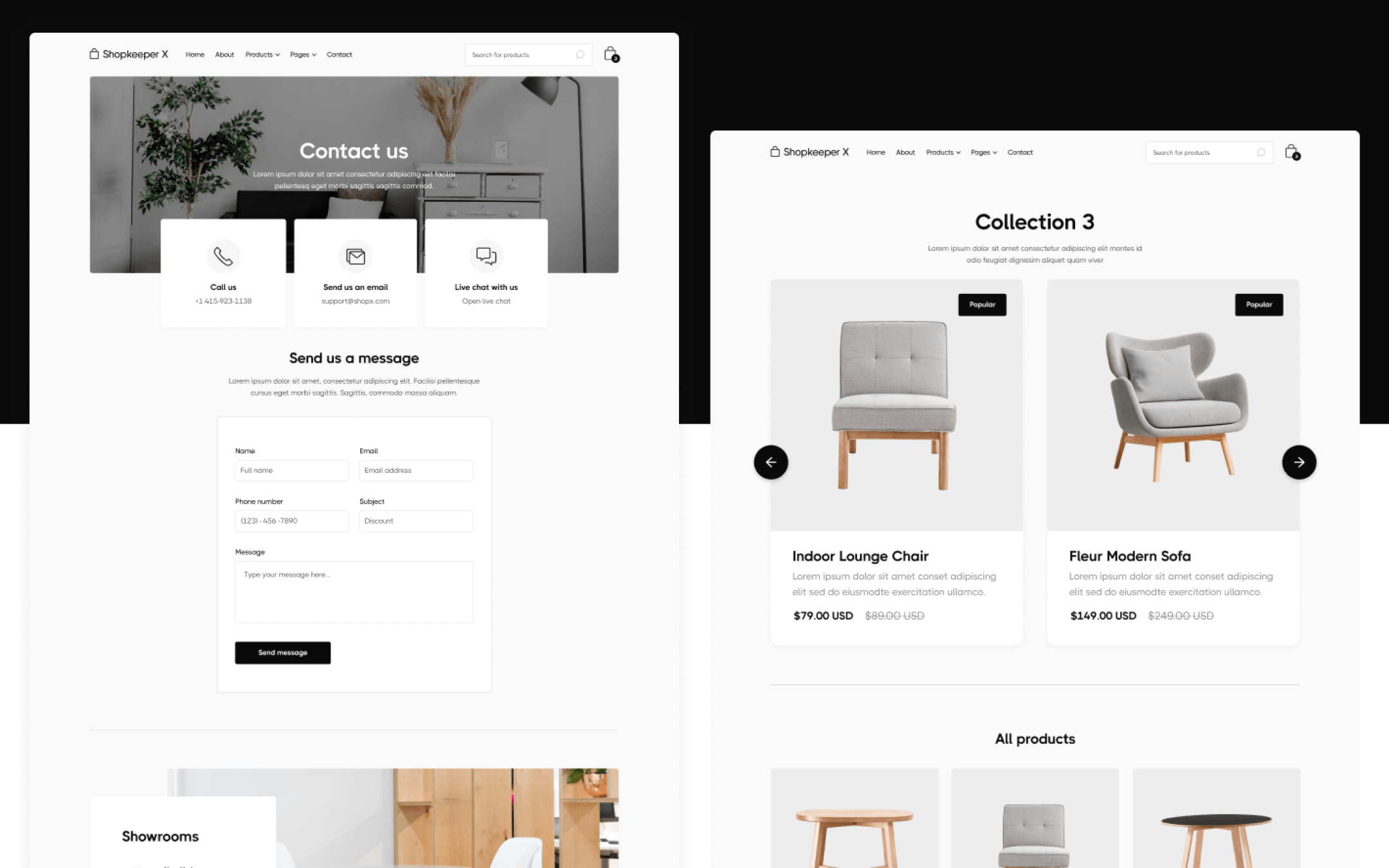 Shopkeeper X Template para Webflow