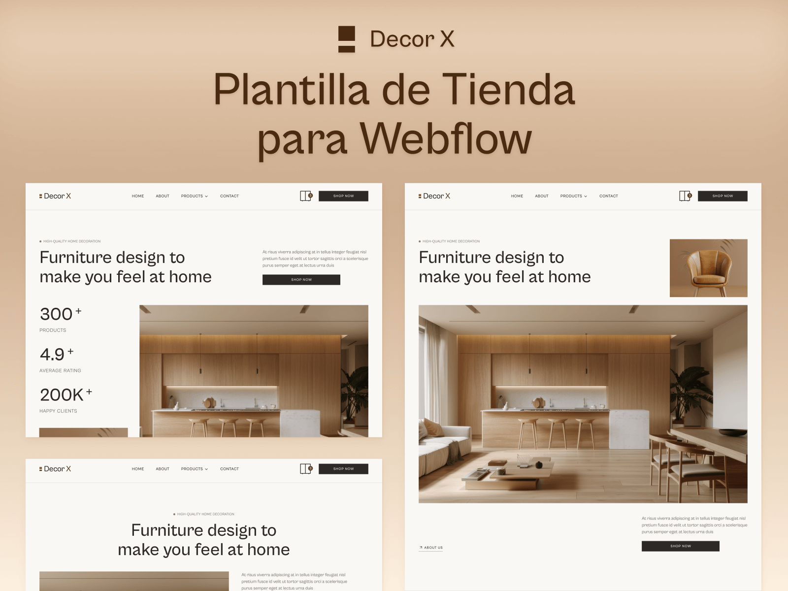 Plantilla de Tienda para Webflow