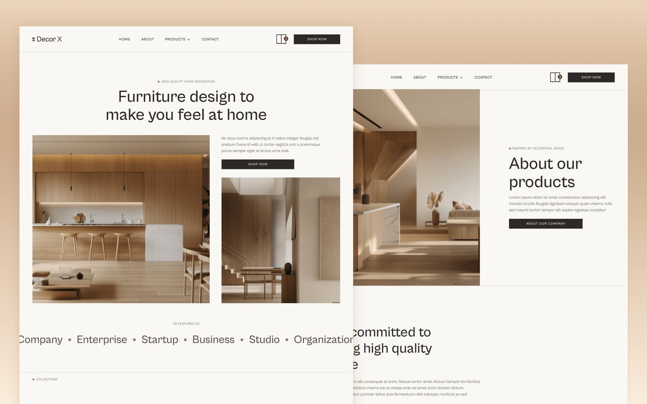 Decor X Template para Webflow