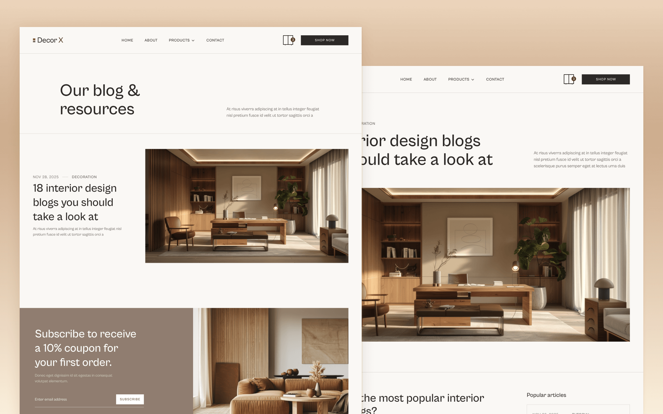 Decor X Template para Webflow