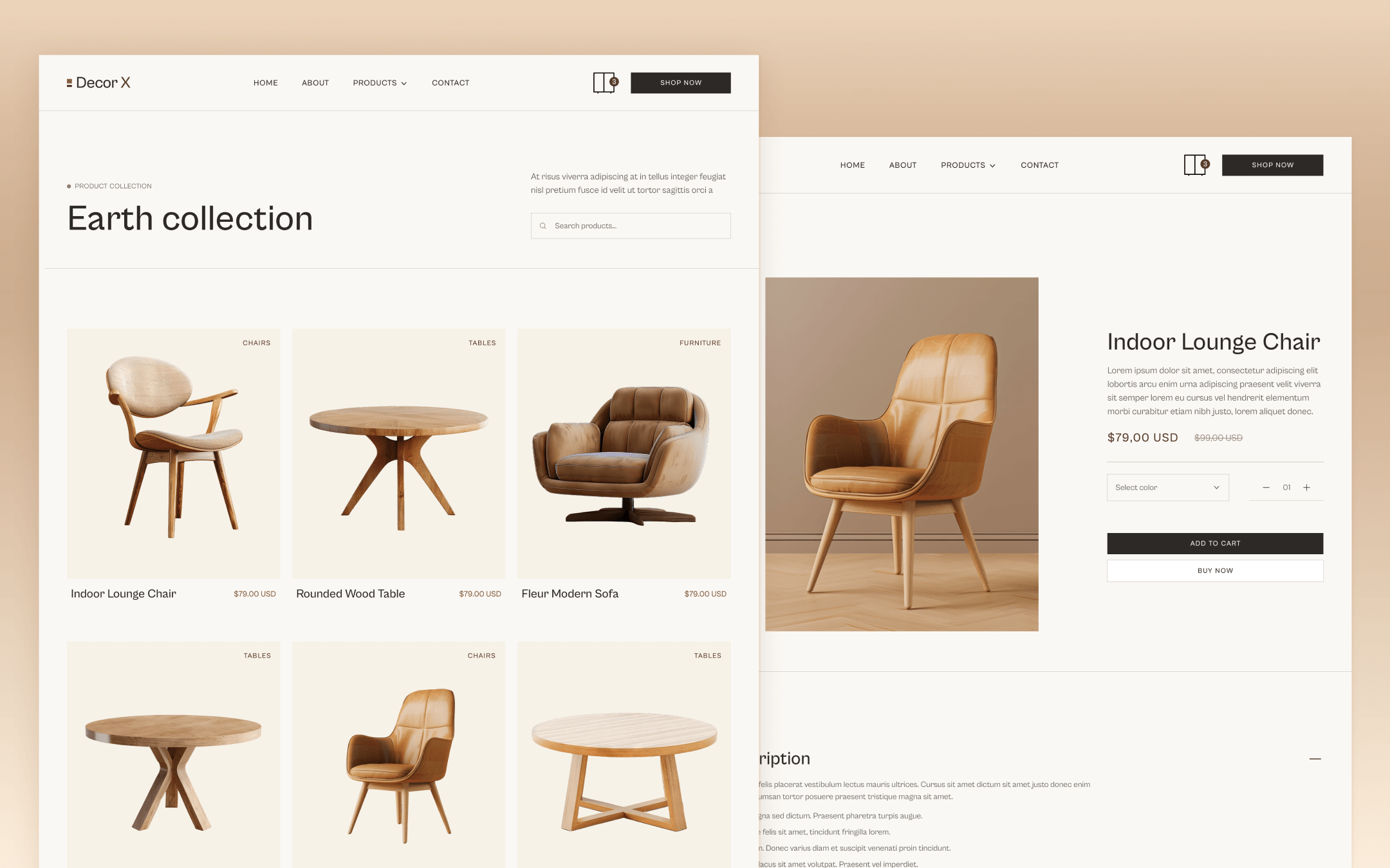 Decor X Template para Webflow