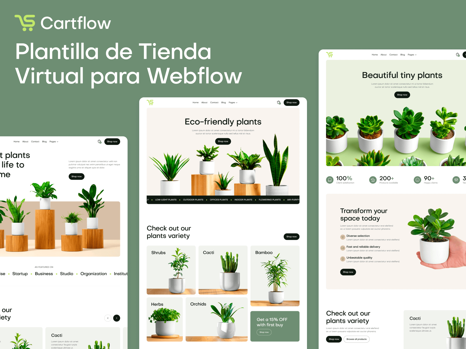 Plantilla de Tienda Virtual para Webflow
