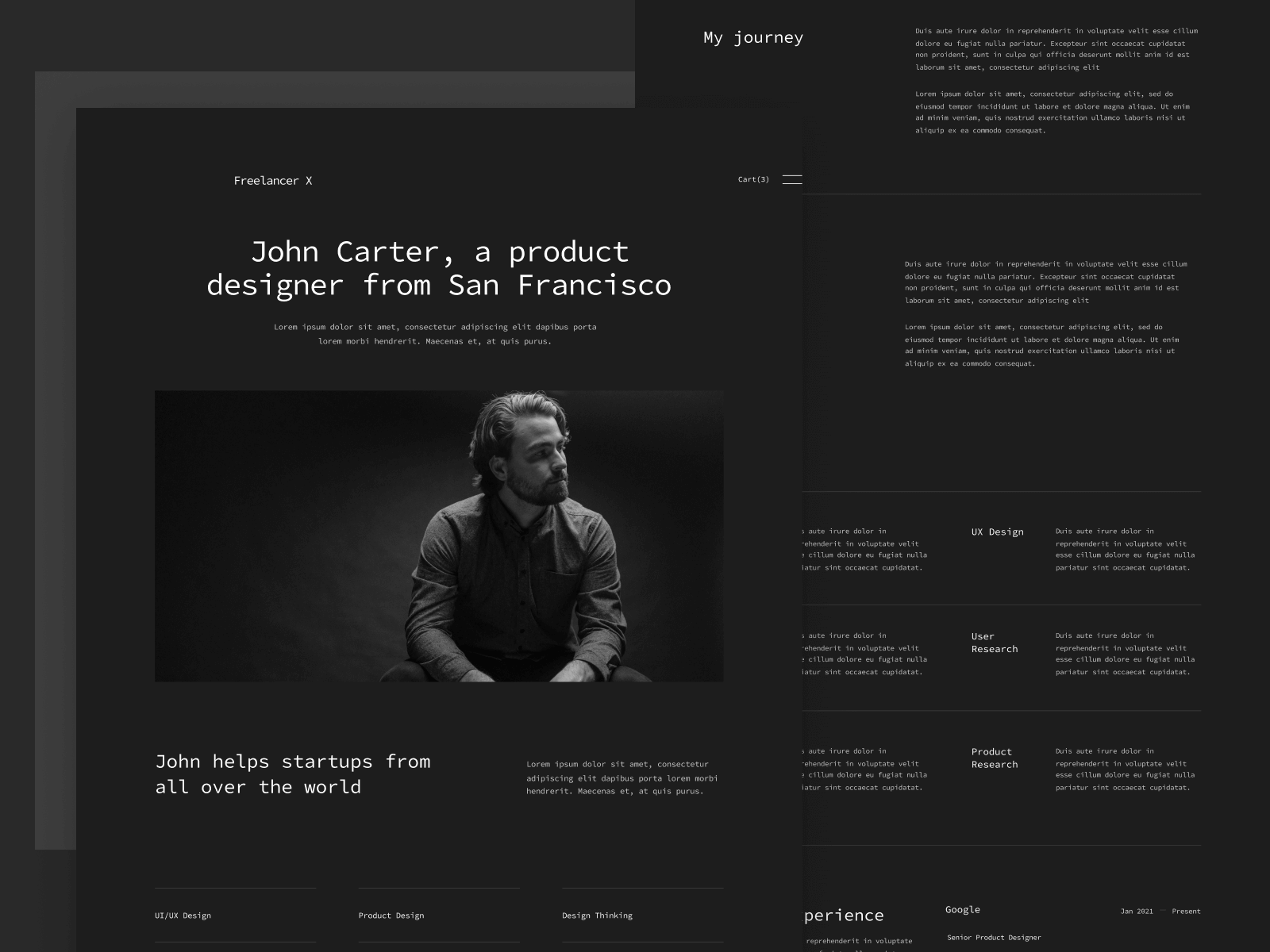 Plantilla de Trabajador Independiente para Webflow