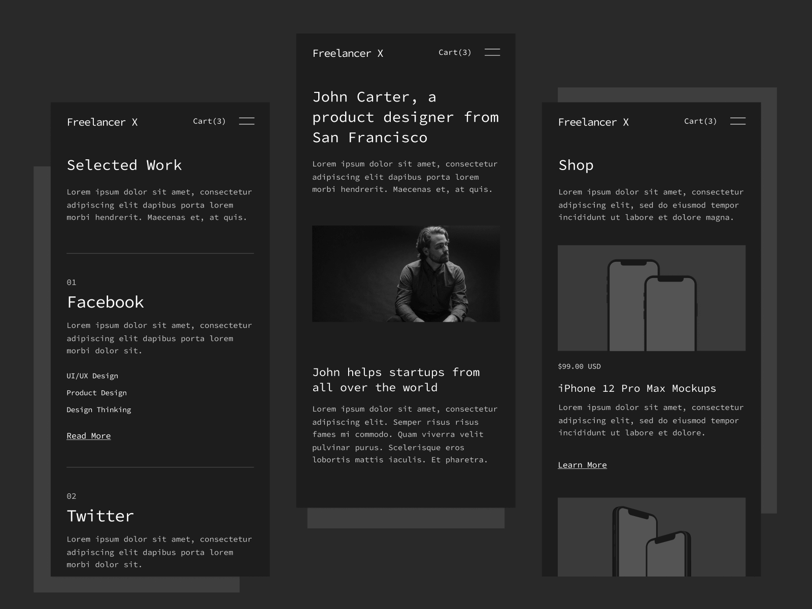 Plantilla de Trabajador Freelancer para Webflow