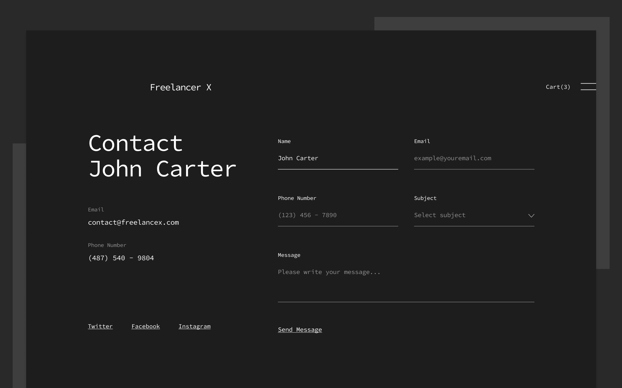 Freelancer X Template para Webflow