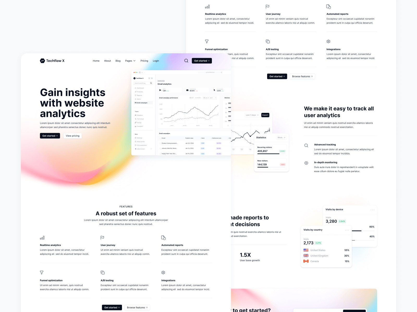 Template de Startup Tech para Webflow