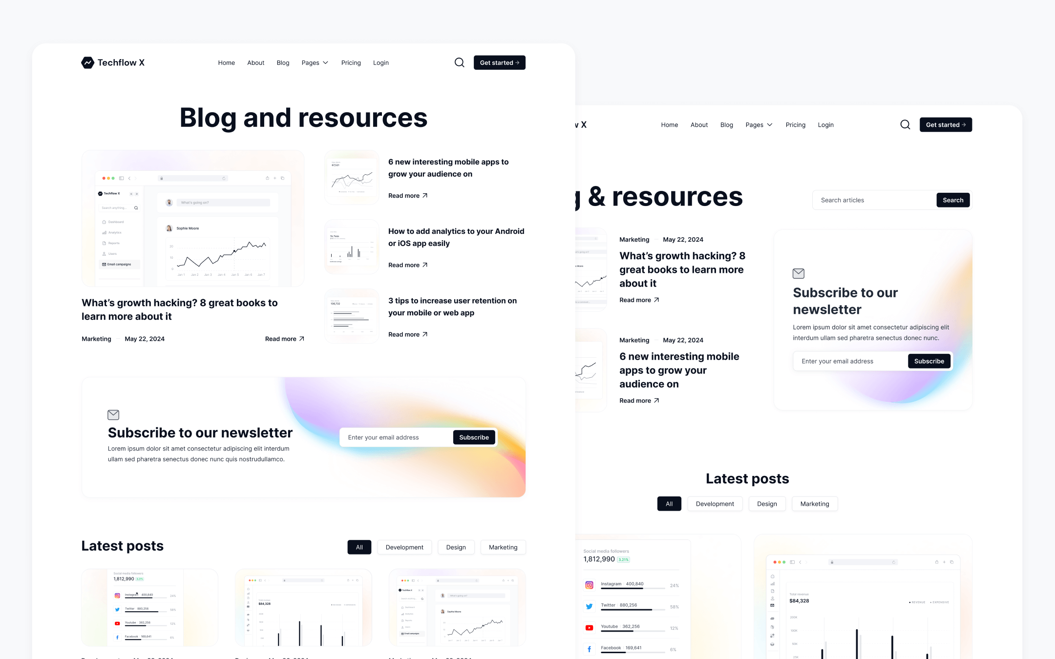 TechFlow X Template para Webflow