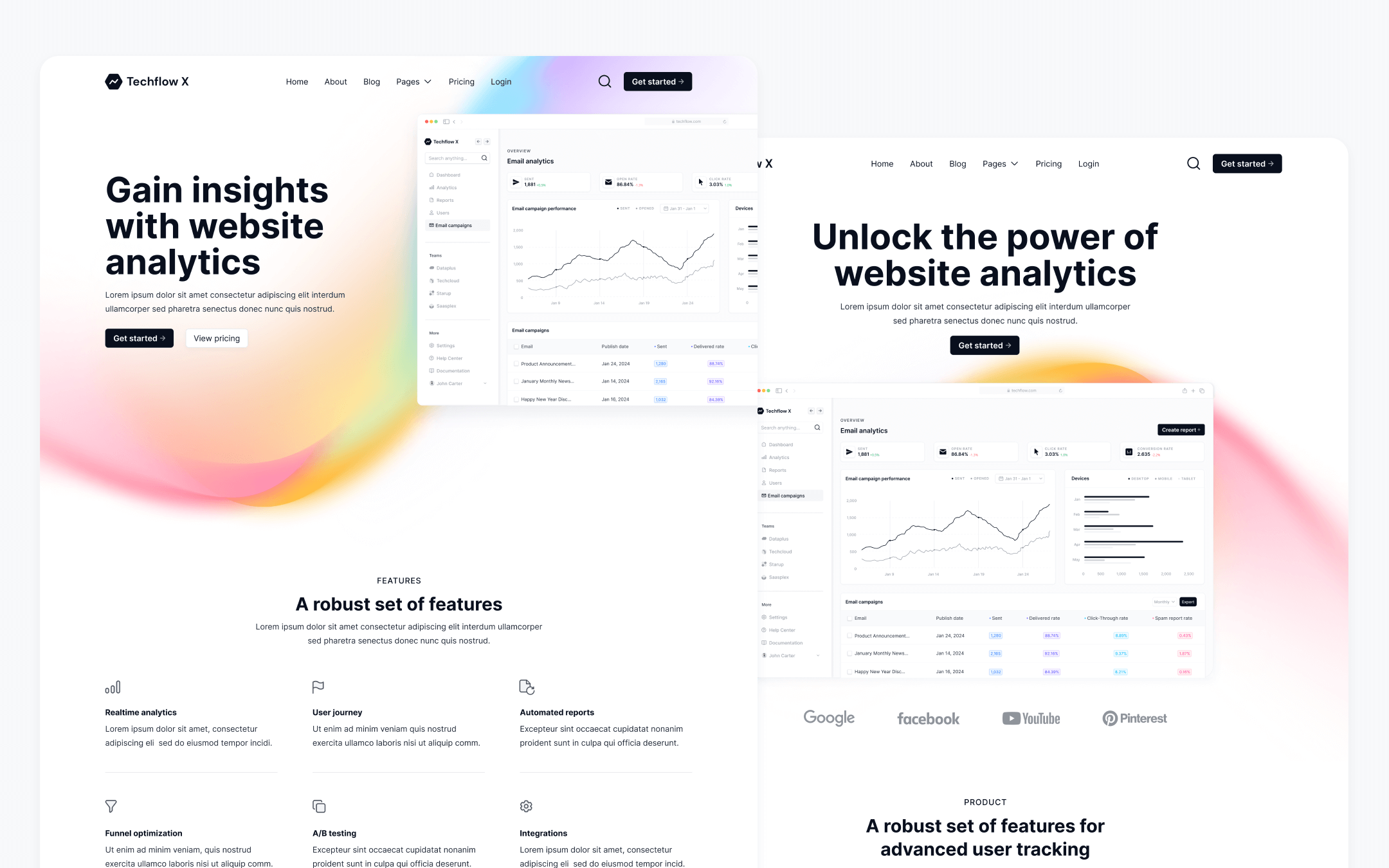 TechFlow X Template para Webflow