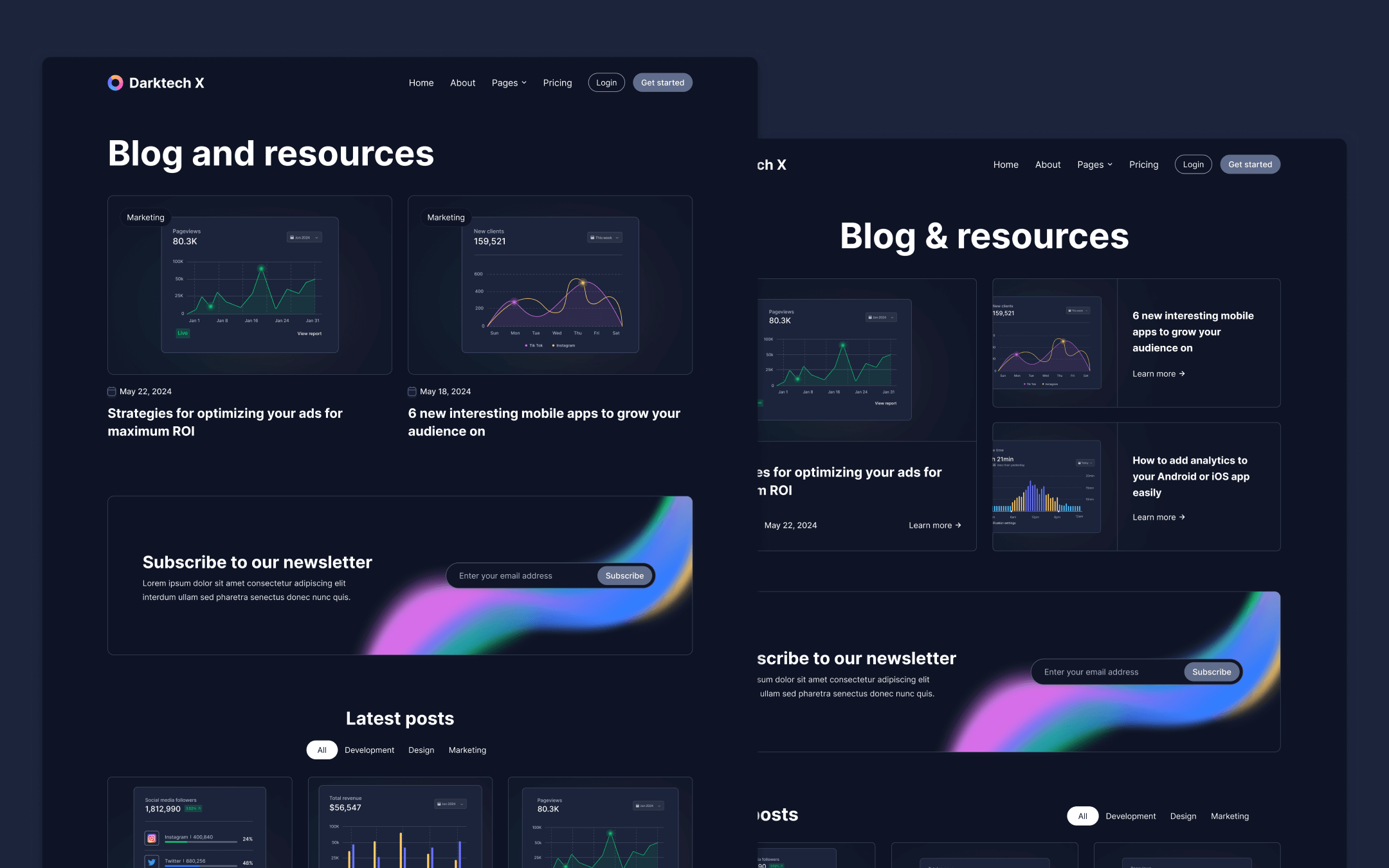 Darktech X Template para Webflow