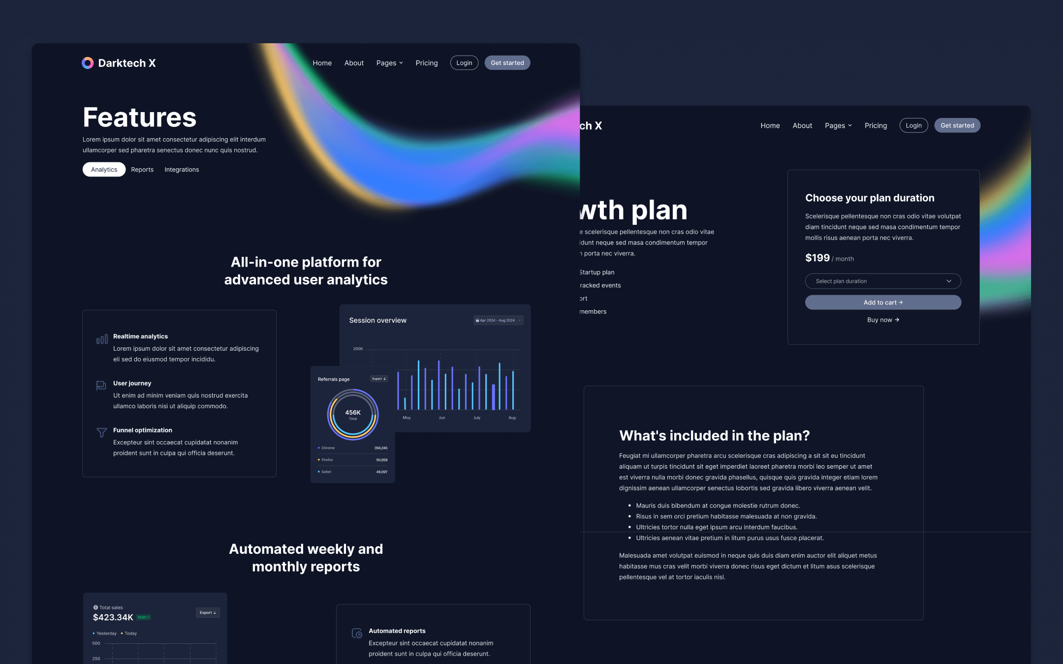 Darktech X Template para Webflow