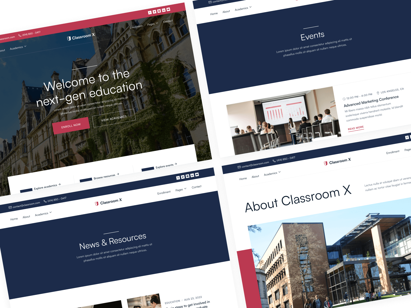 Plantilla para Webflow de Universidad
