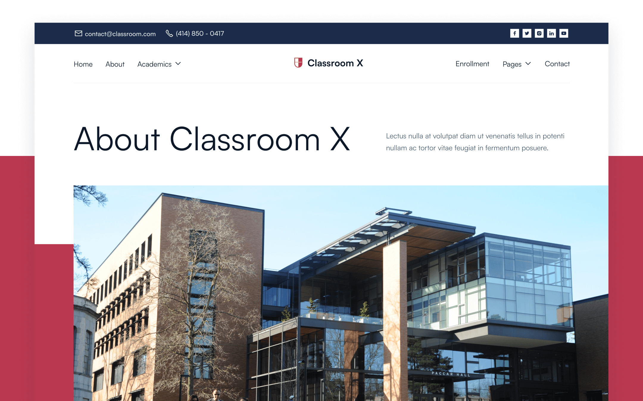 Classrooom X Template para Webflow