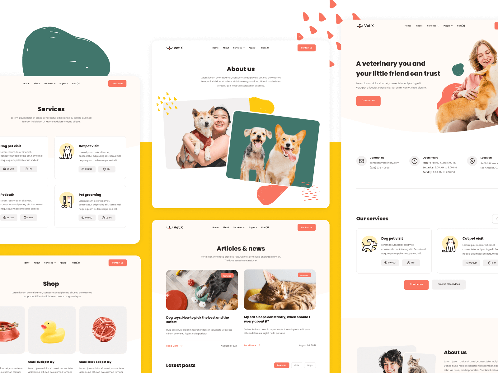 Plantilla para Webflow de Veterinario