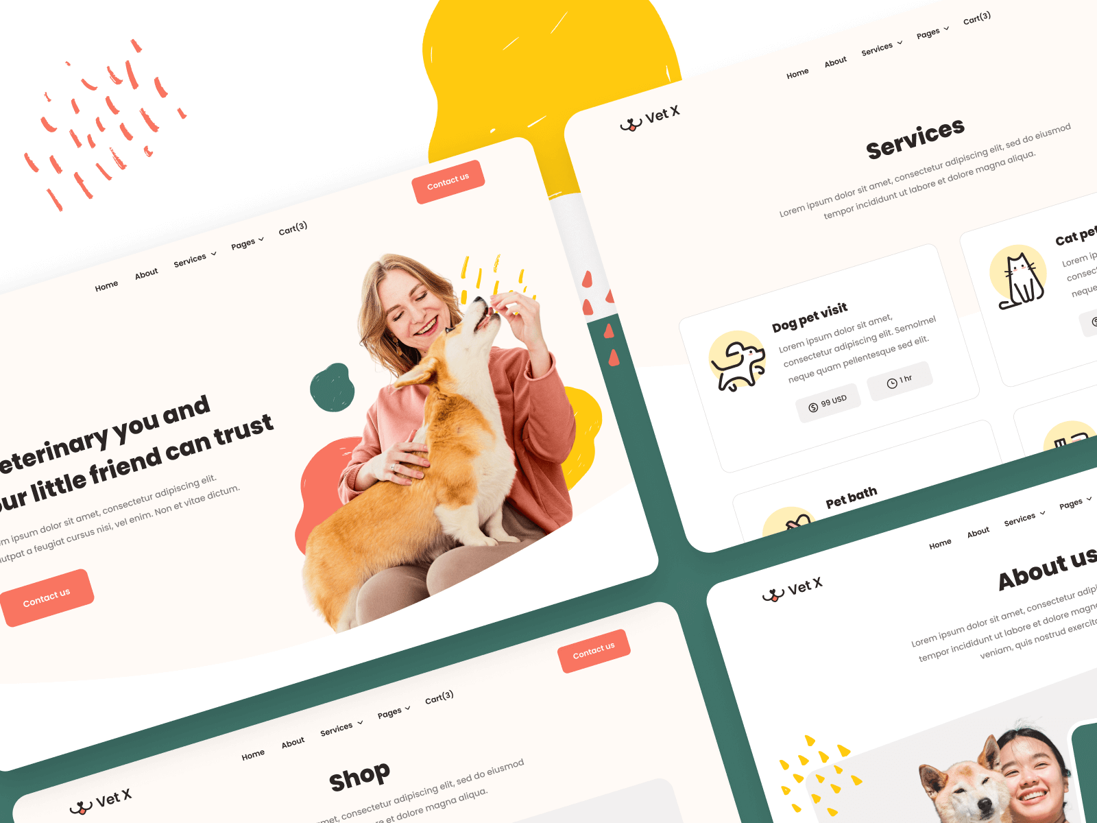 Plantilla de Doctor de Animales para Webflow