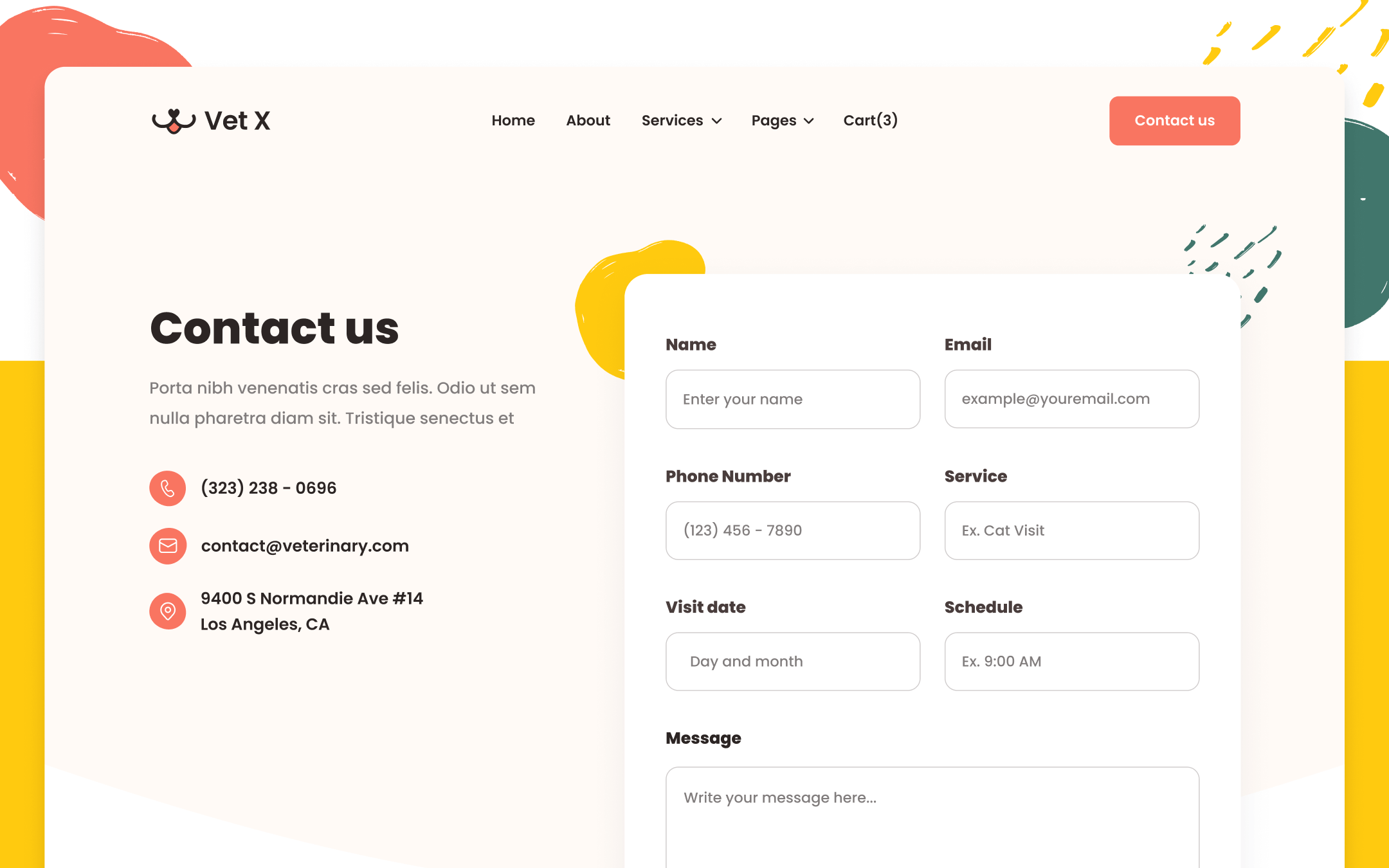 Vet X Template para Webflow