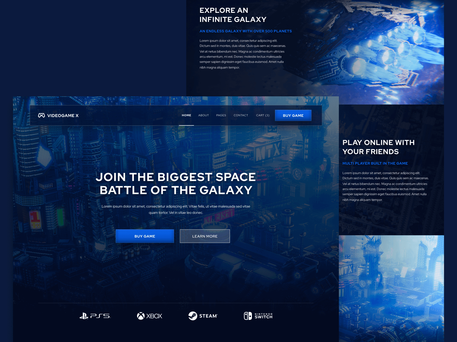 Plantilla de Videojuegos para Webflow