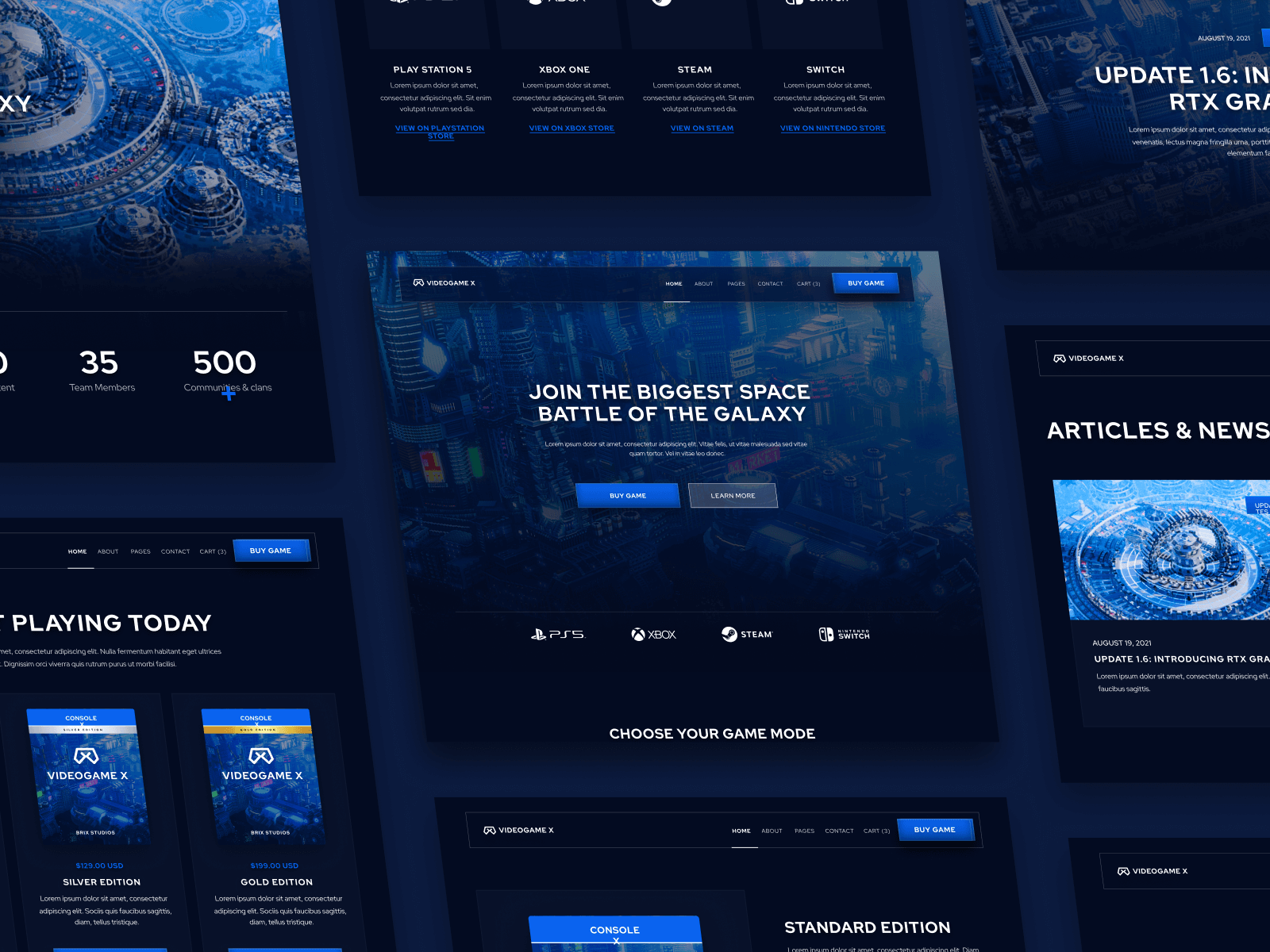 Plantilla para Webflow de Videojuegos
