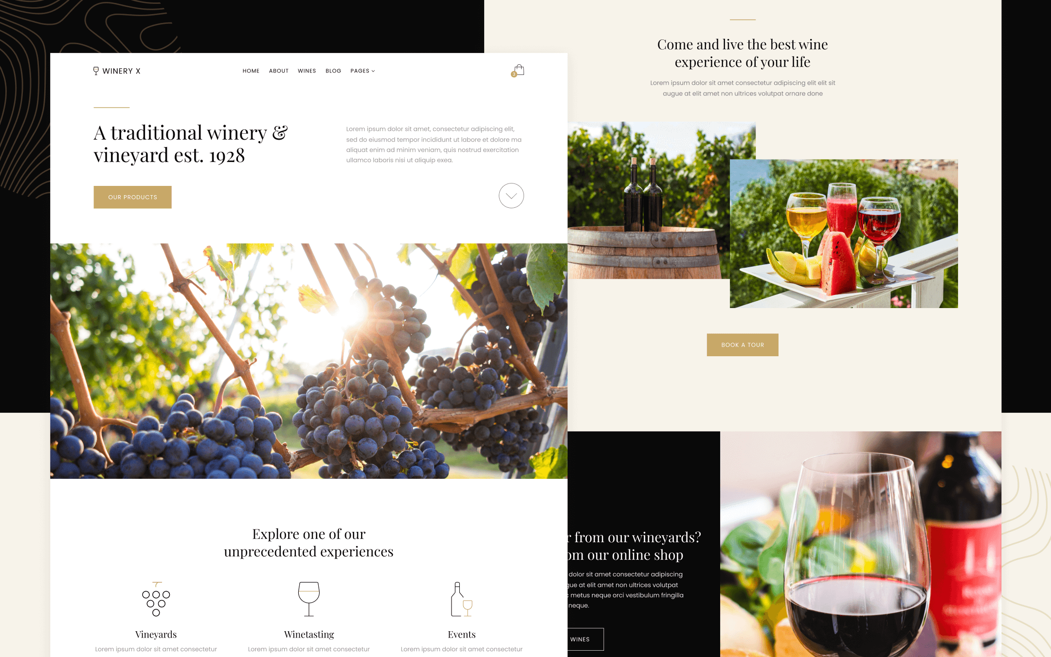 Plantilla de Viñedo para Webflow