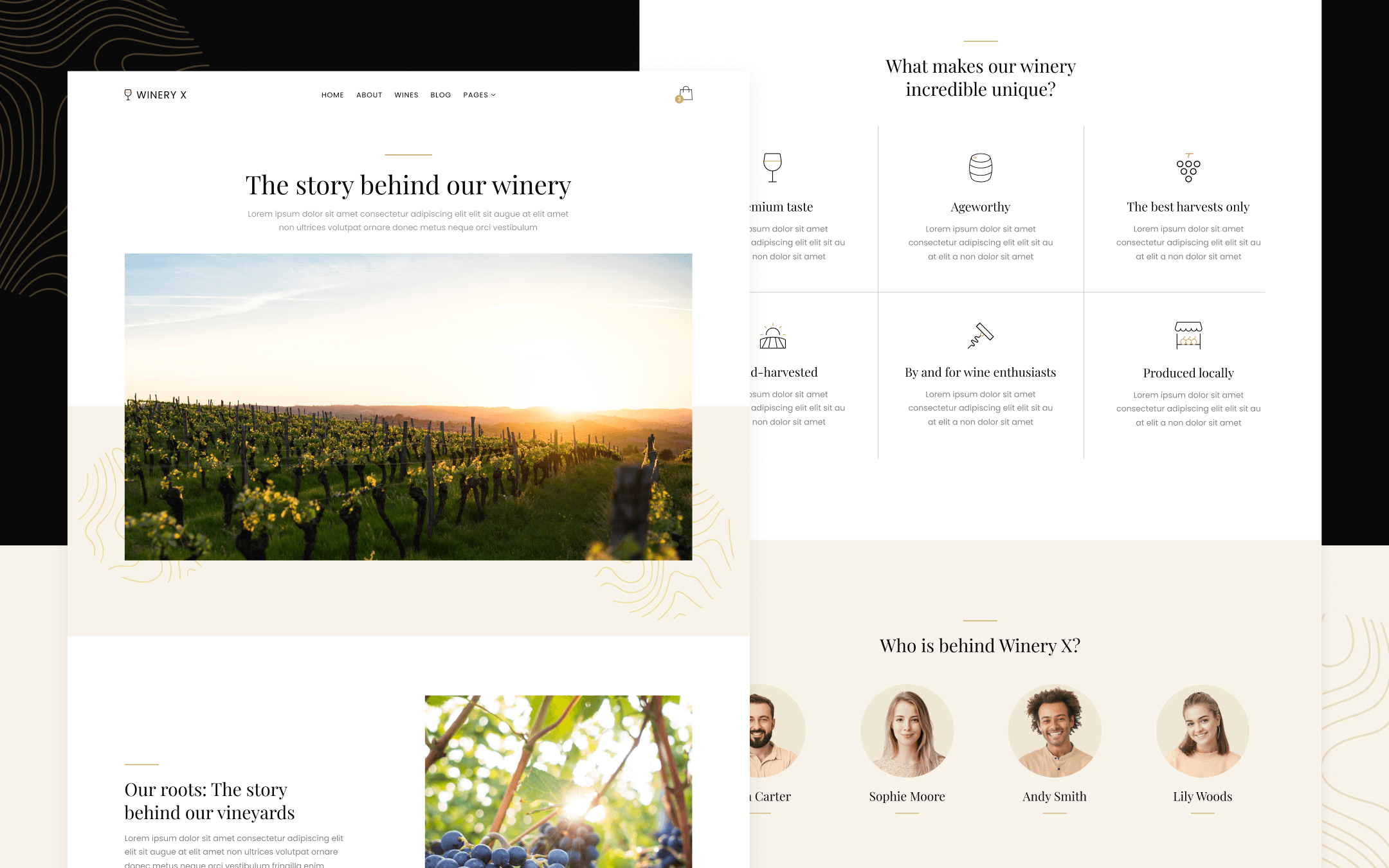 Winery X Template para Webflow